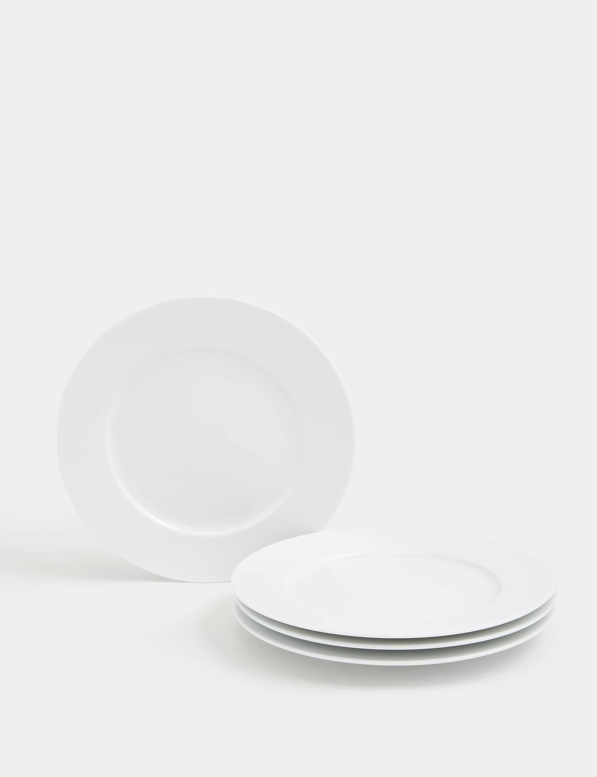 M&S Set of 4 Maxim Side Plates - White, White