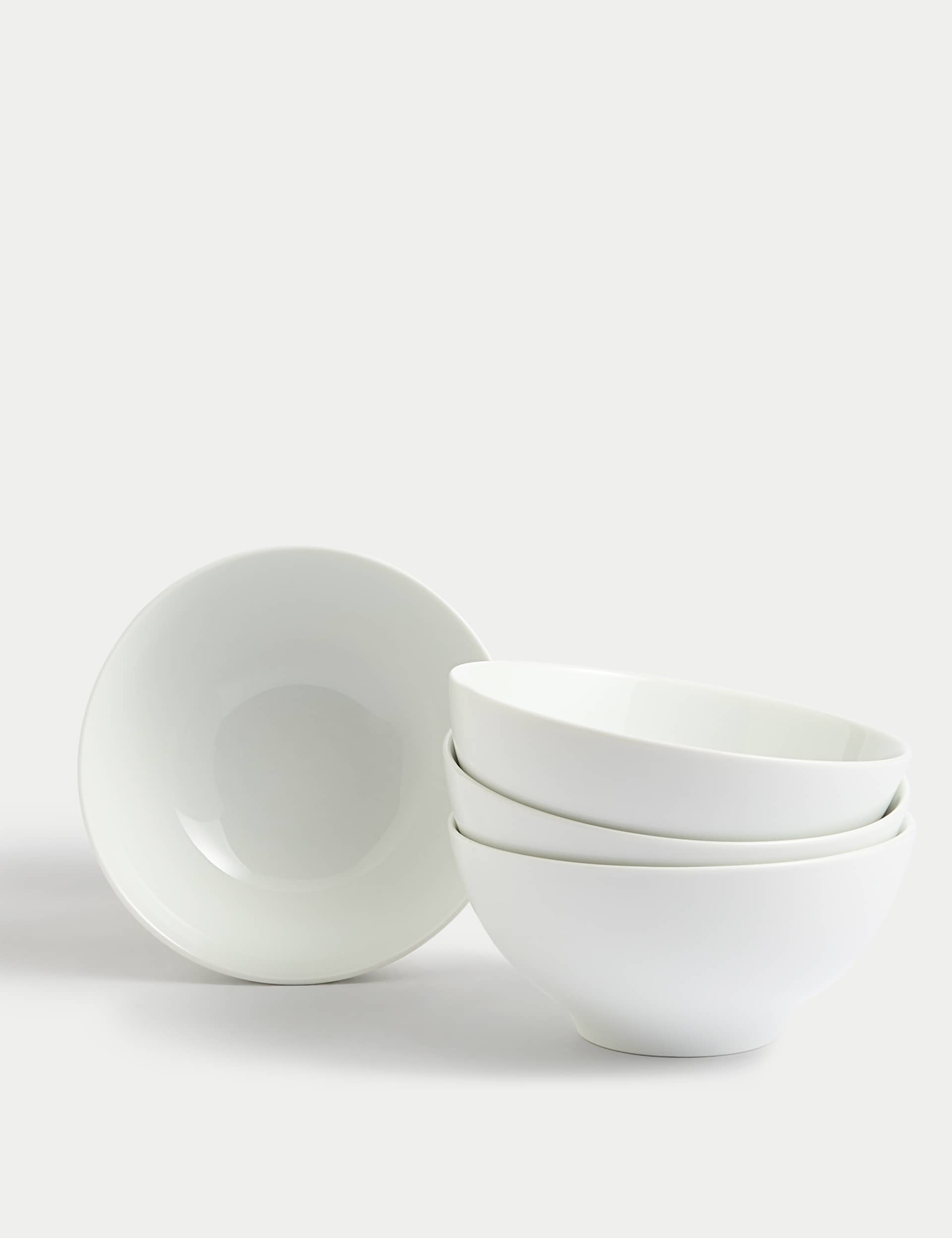 M&S Set of 4 Maxim Cereal Bowls - White, White