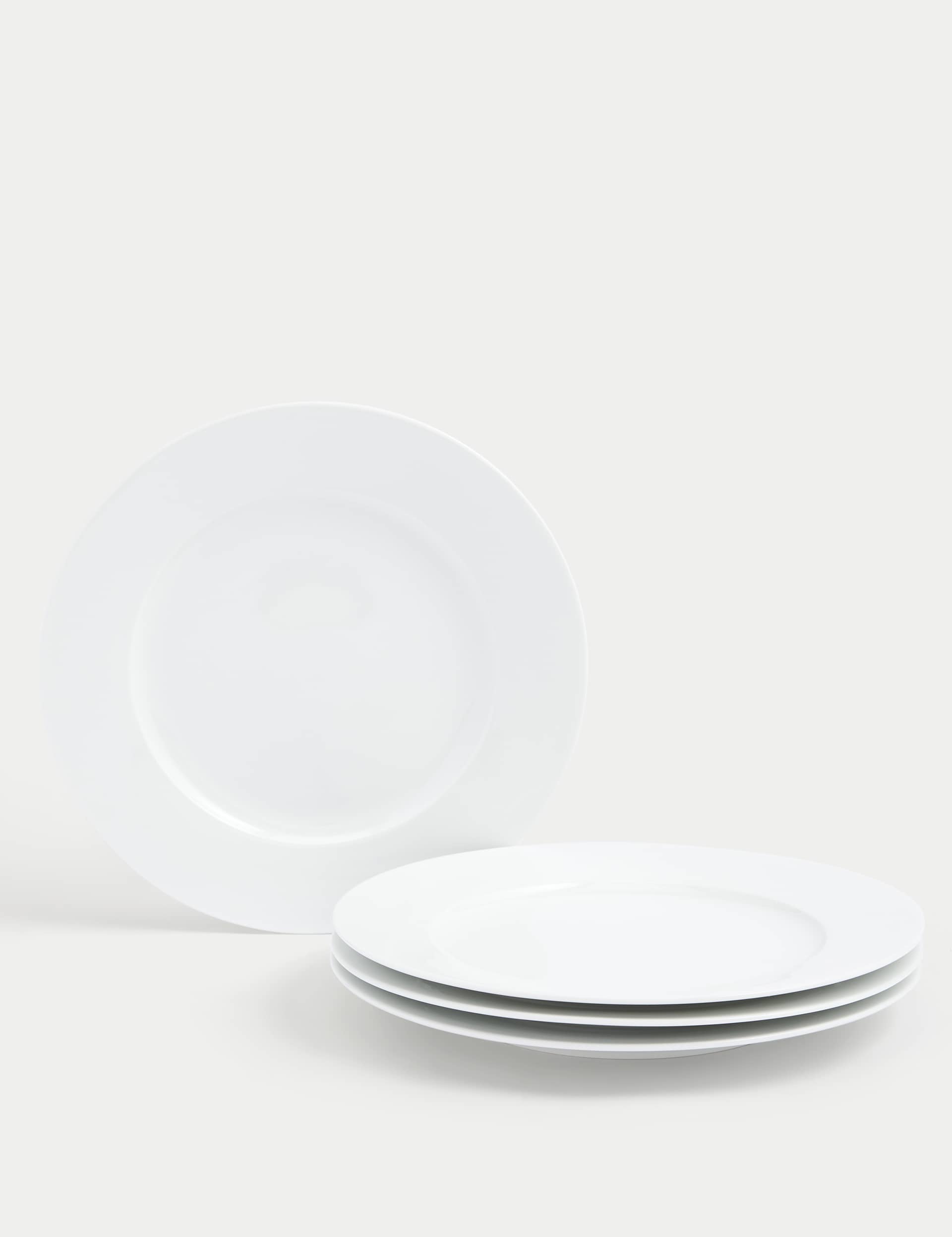 M&S Collection Set of 4 Maxim Dinner Plates - White, White