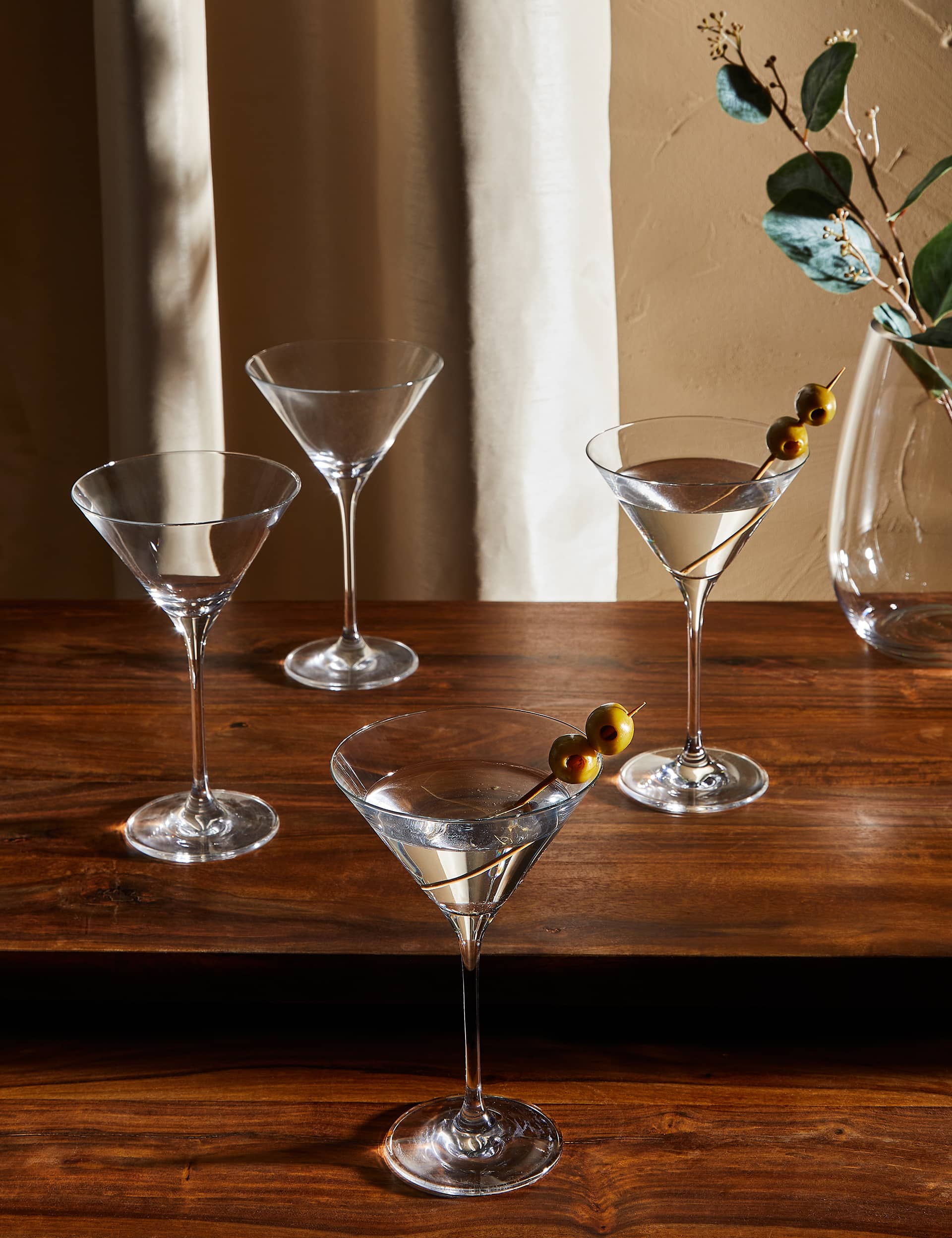 M&S Women's Set of 4 Maxim Martini Glasses - Clear, Clear