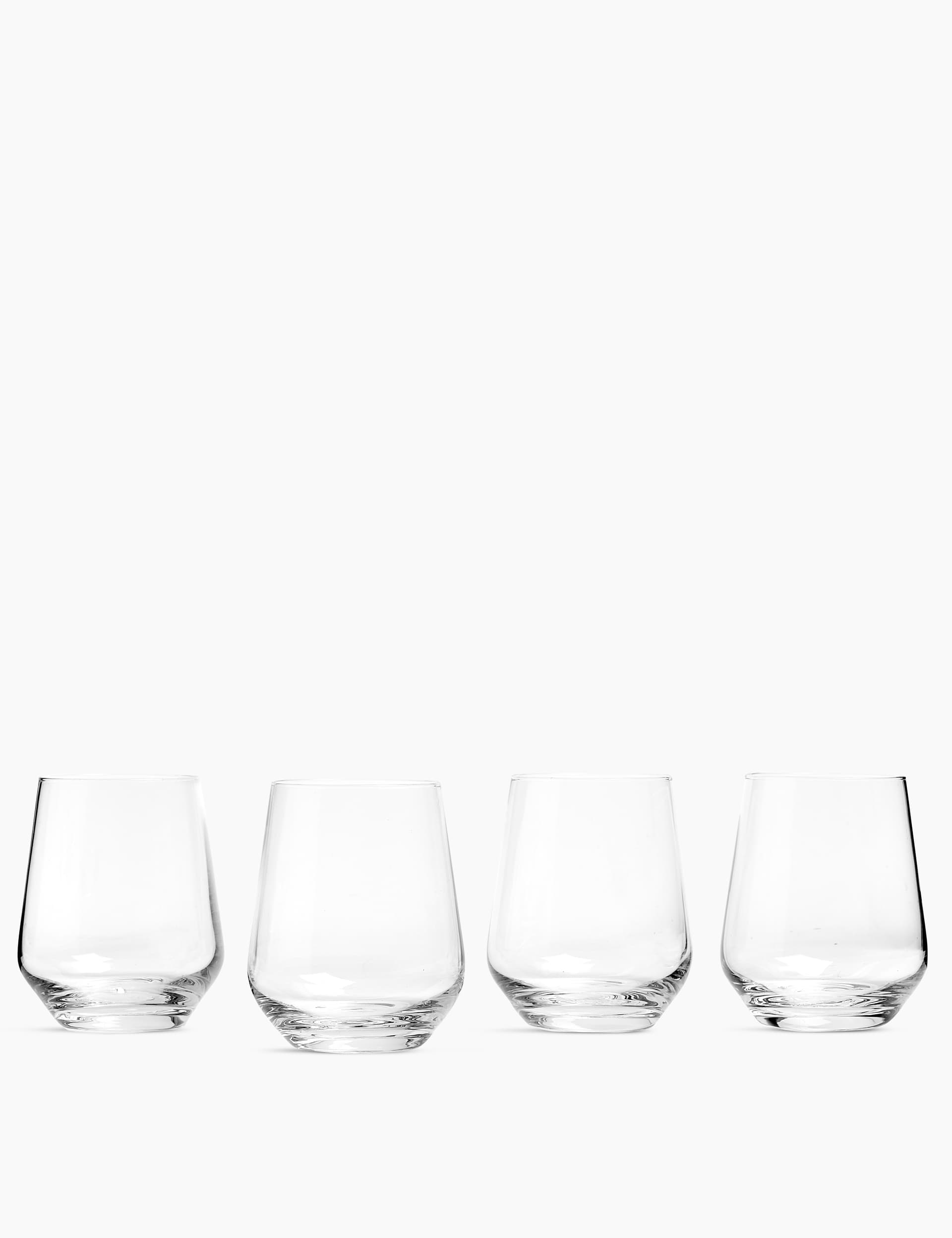 M&S Set of 4 Maxim Tumblers - Clear, Clear