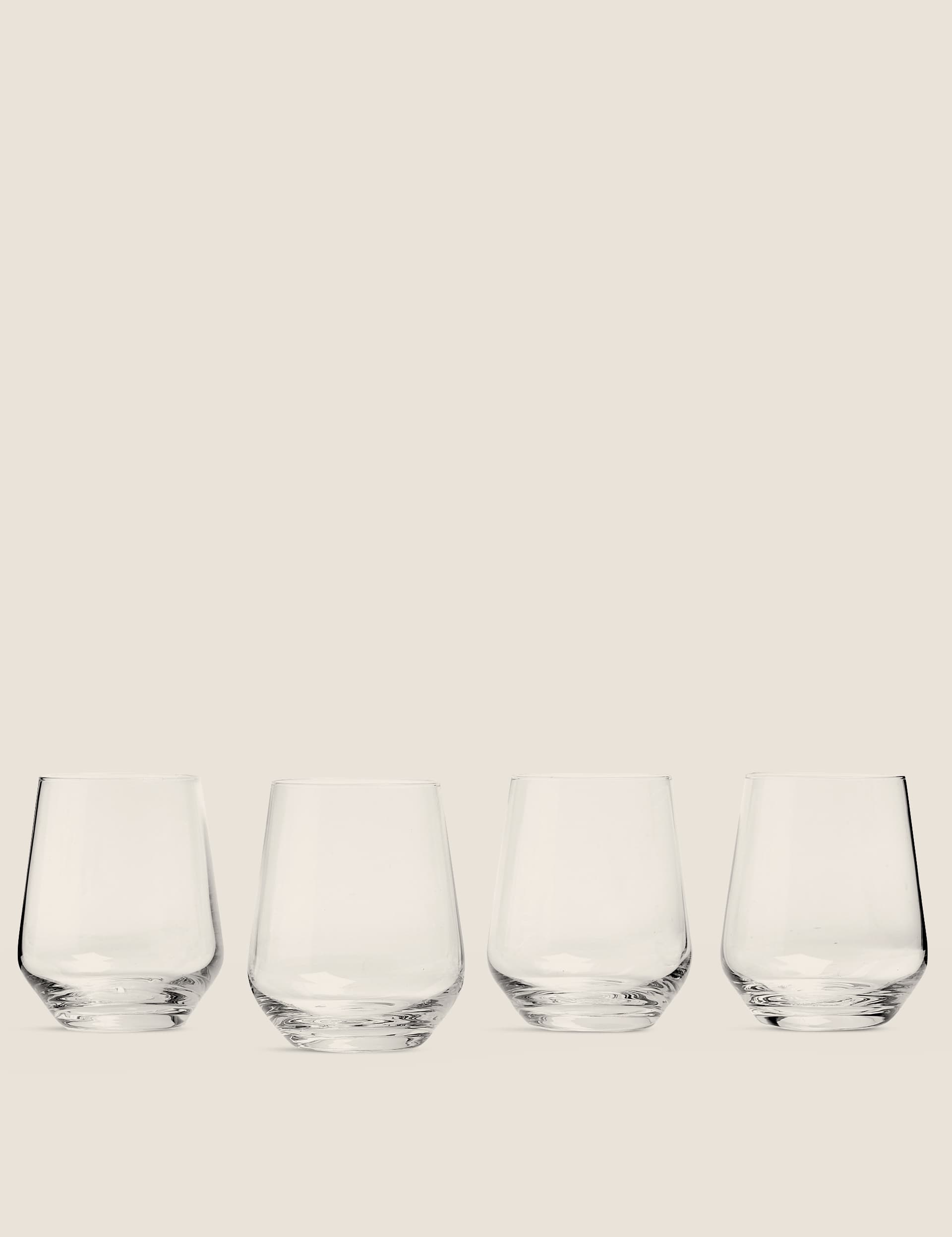 M&S Collection Set of 4 Maxim Tumblers - Clear, Clear