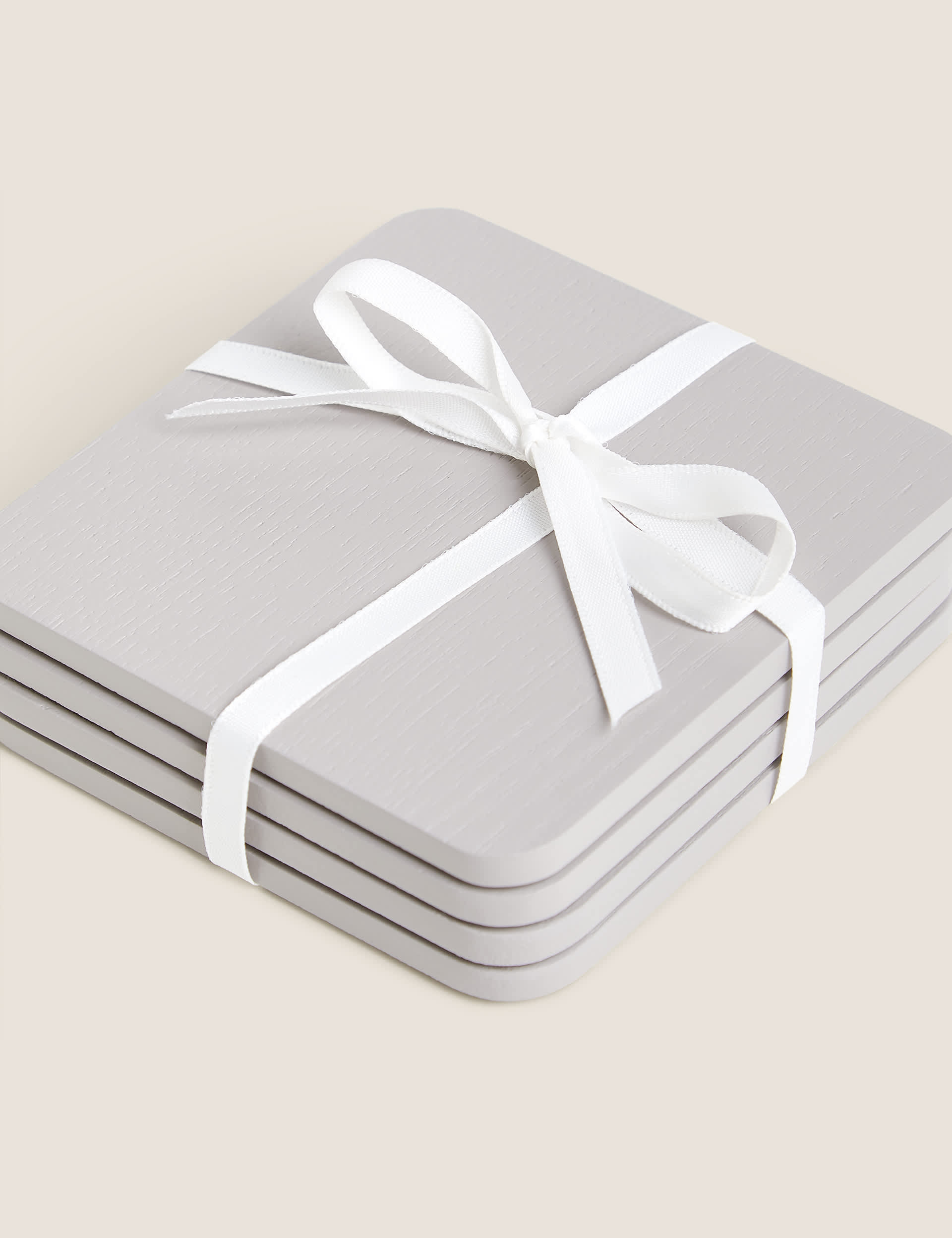 M&S Set of 4 Square Wooden Coasters