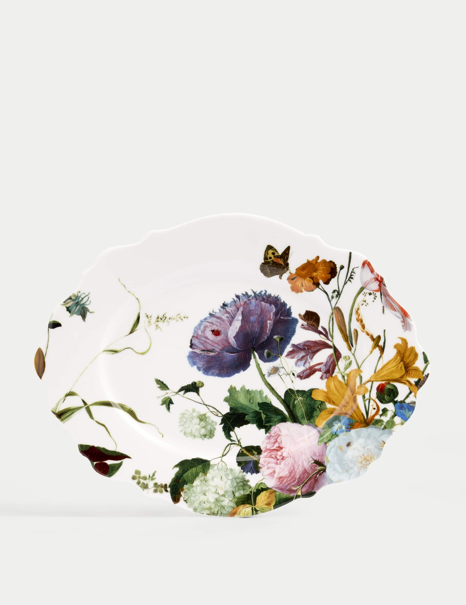 M&S X National Gallery Floral Porcelain Platter - Multi, Multi