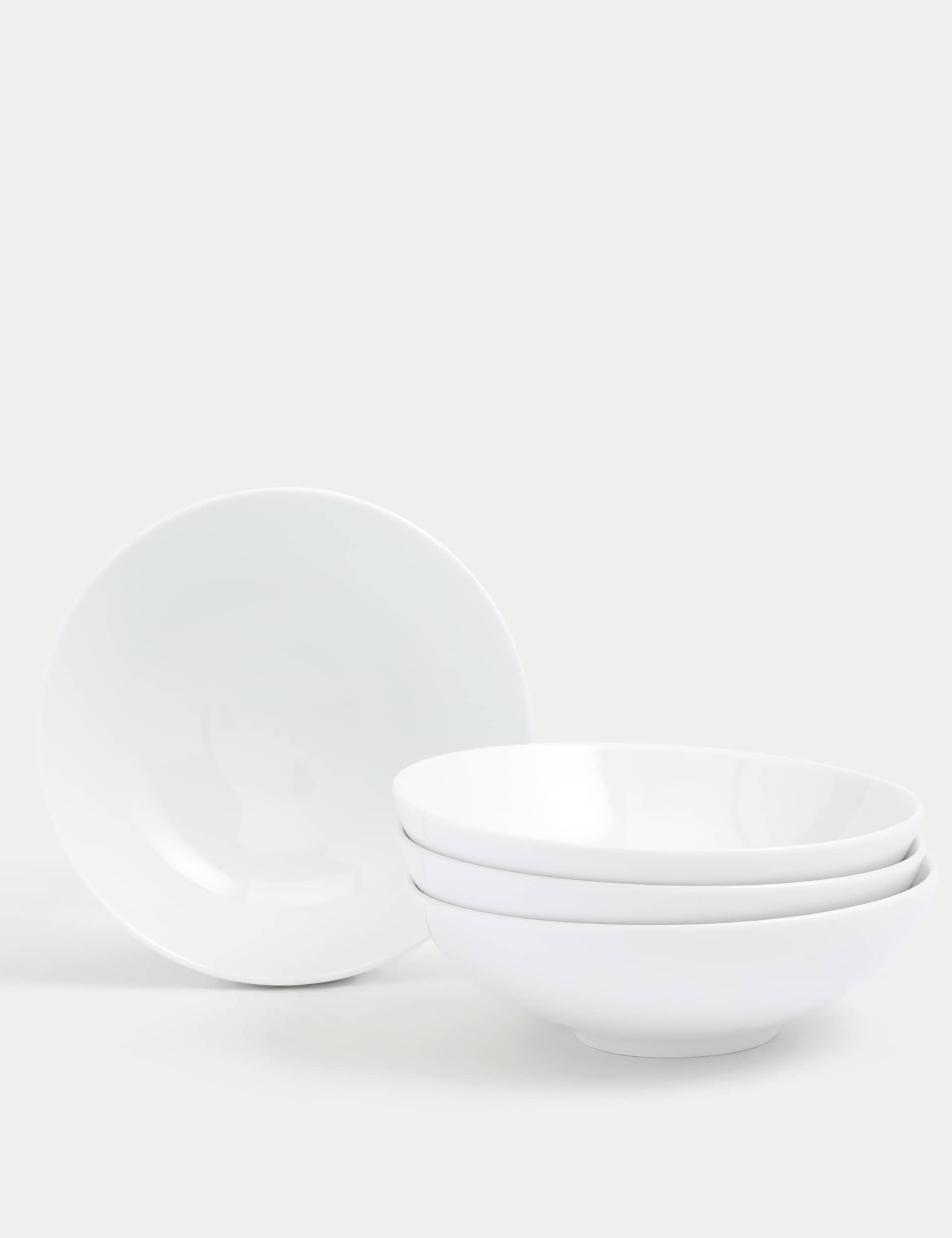 M&S Set of 4 Maxim Coupe Cereal Bowls - White, White