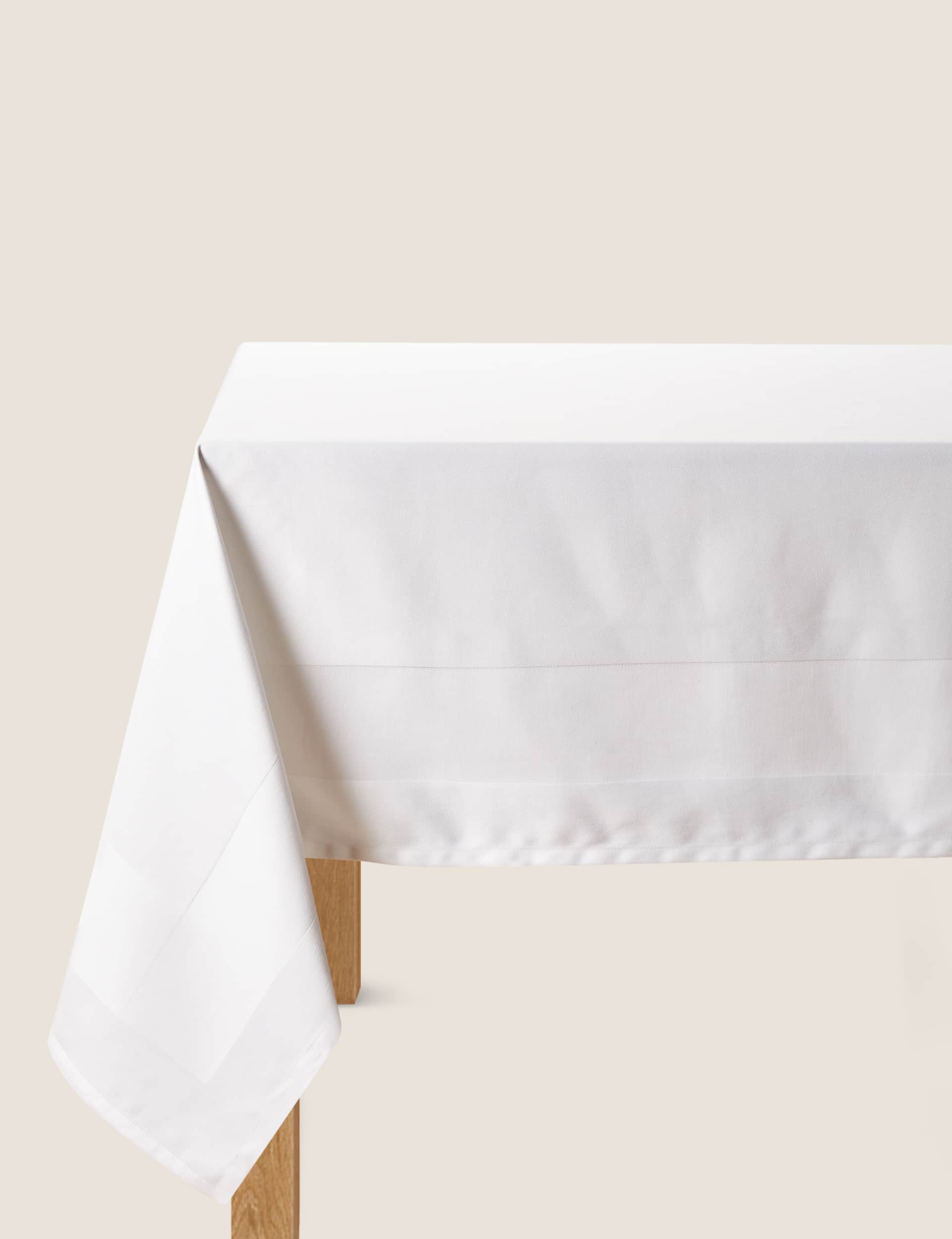 M&S Pure Cotton Sateen Tablecloth