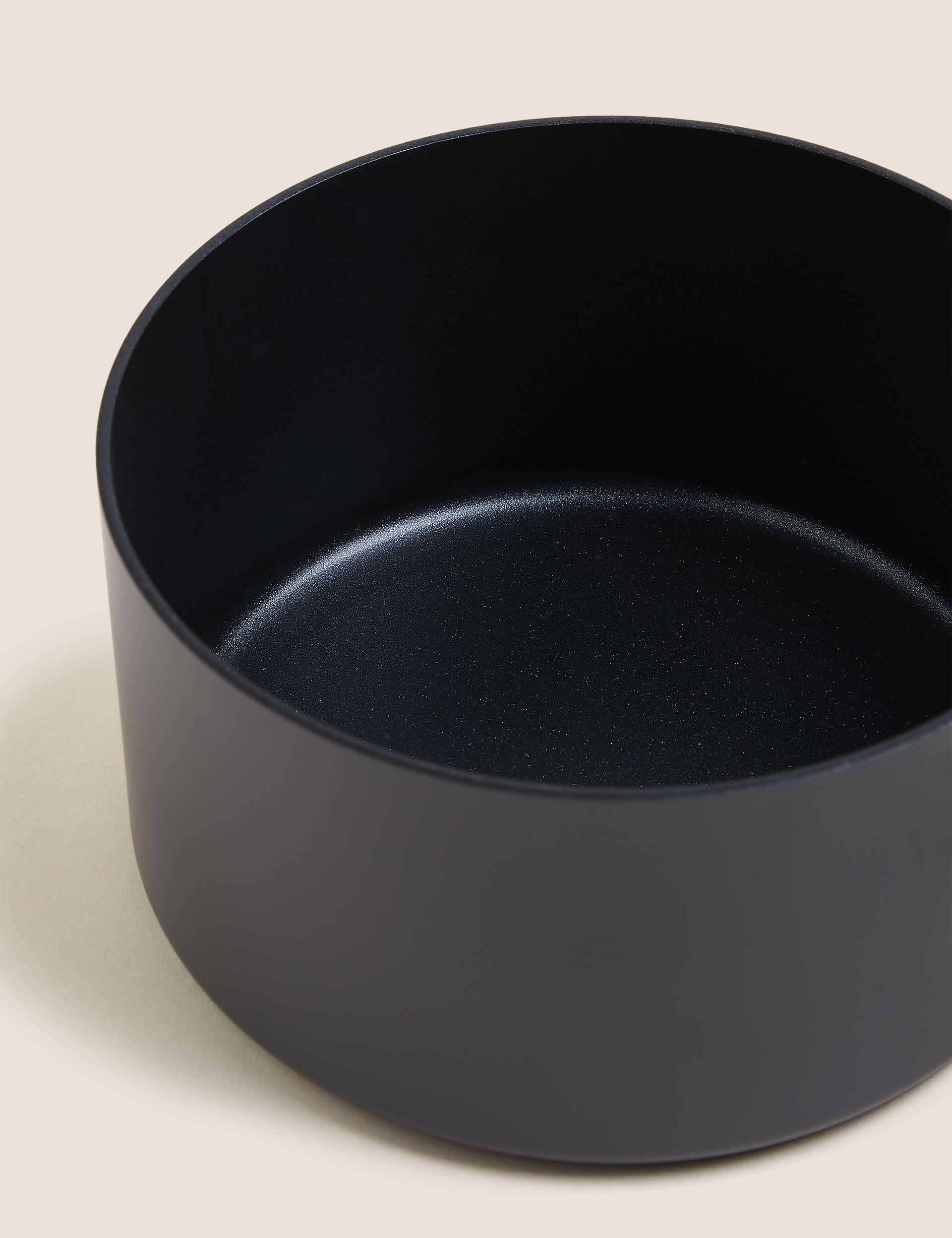 M&S Chef Hard Anodised 18cm Saucepan - Black Mix, Black Mix