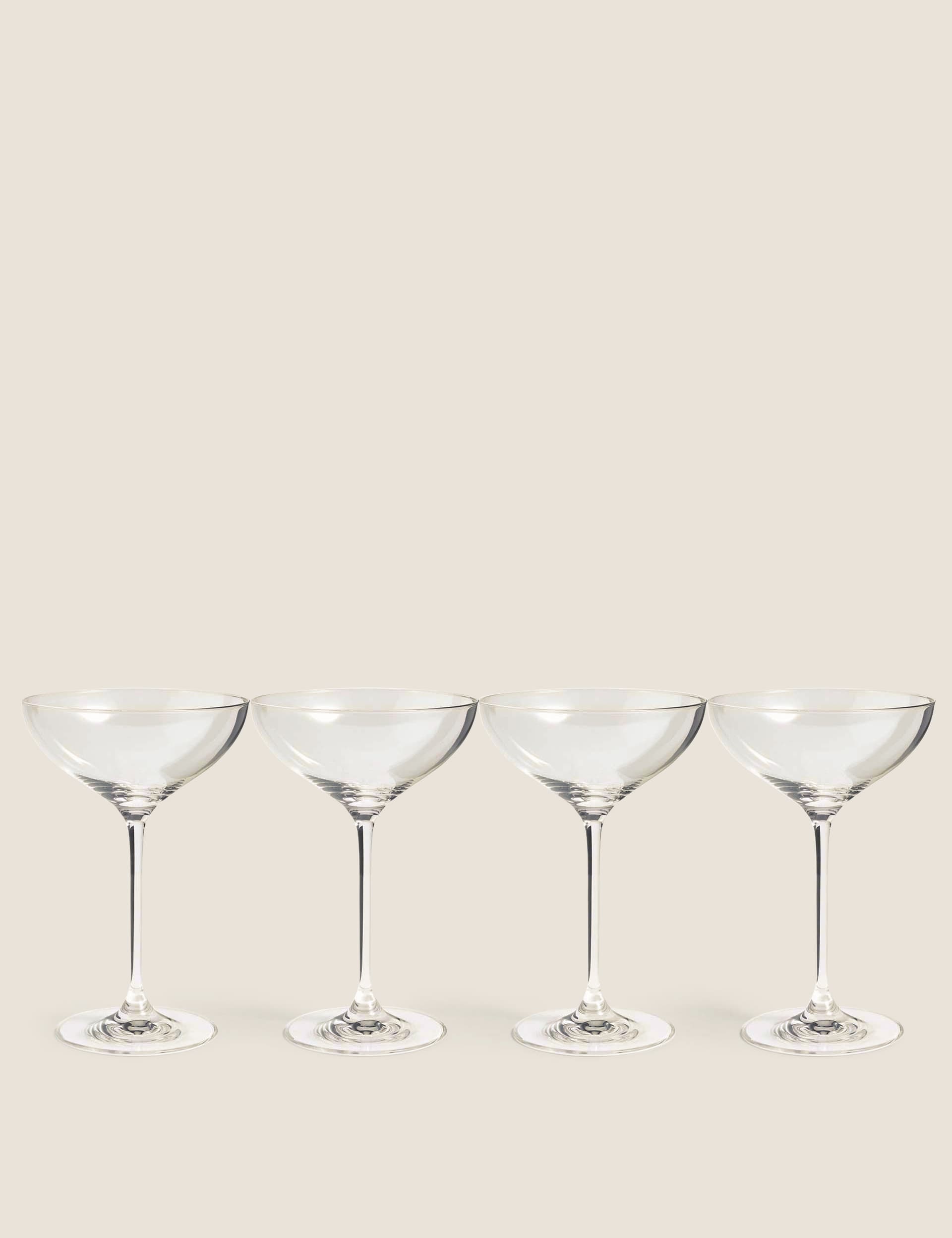 The Sommelier'S Edit Set of 4 Champagne Saucers - Clear, Clear