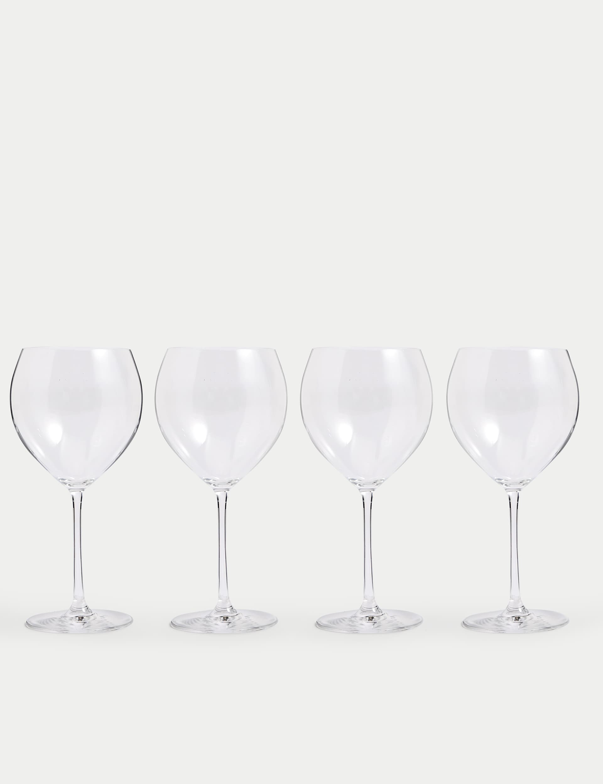 The Sommelier'S Edit Set of 4 Rich White Wine Glasses - Clear, Clear