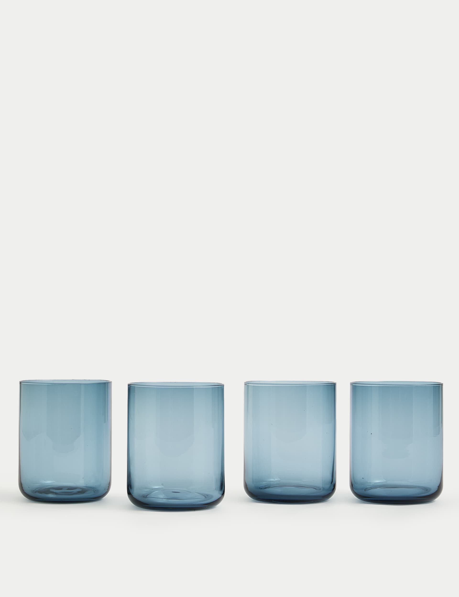 M&S Set of 4 Tribeca Tumblers - Blue, Green,Blue