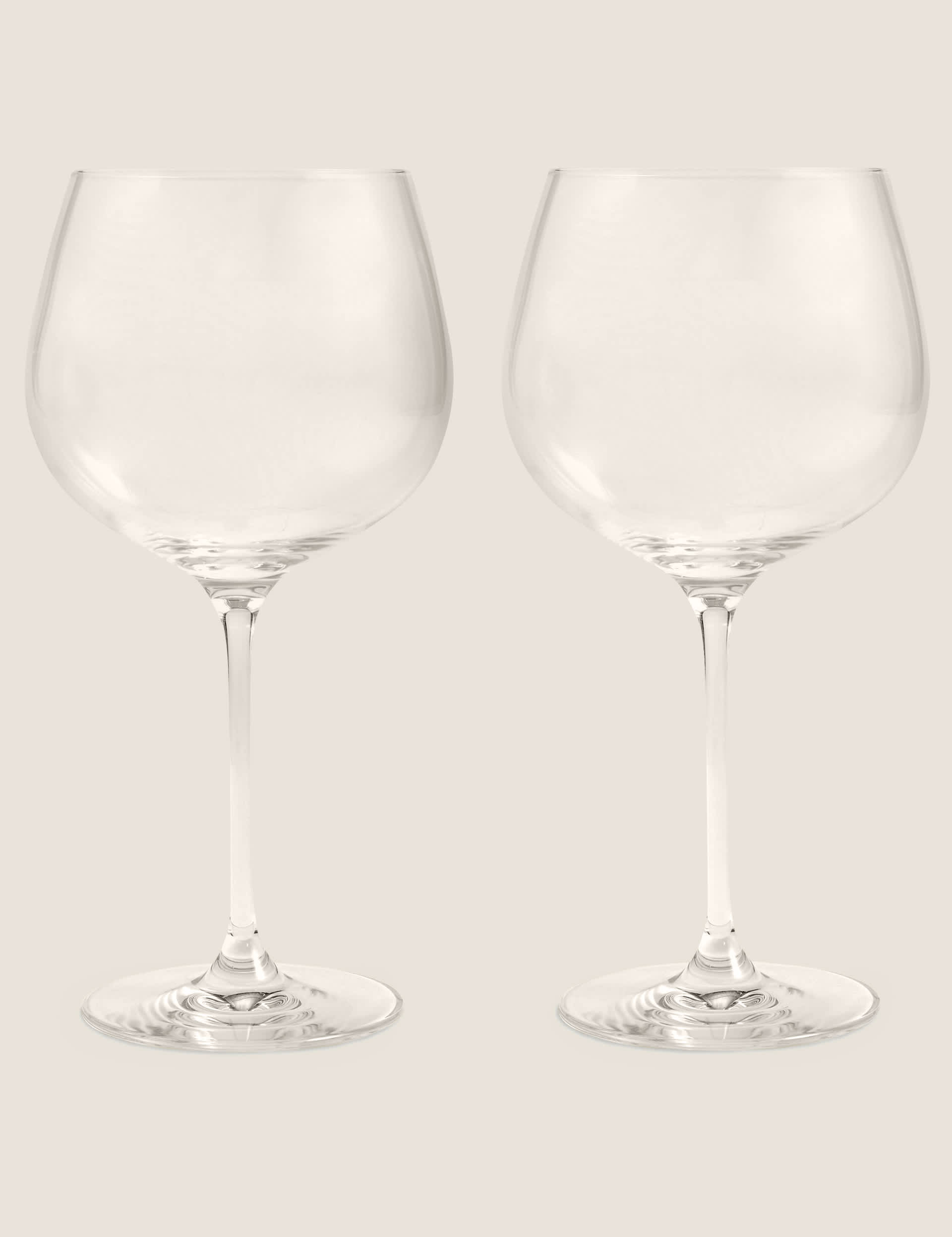 M&S Set of 2 Gin Glasses - Clear, Clear