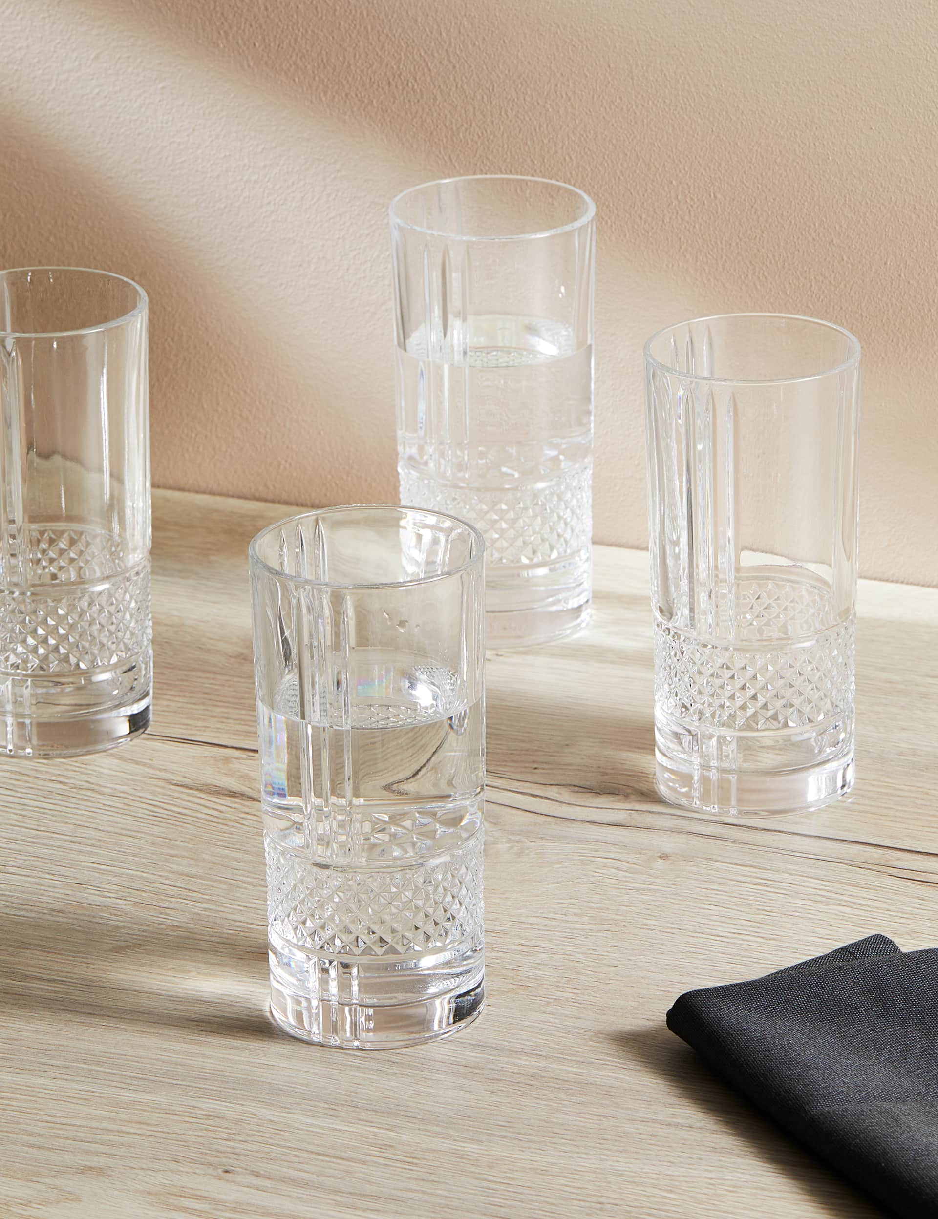 M&S Set of 4 Adeline Hi Ball Glasses