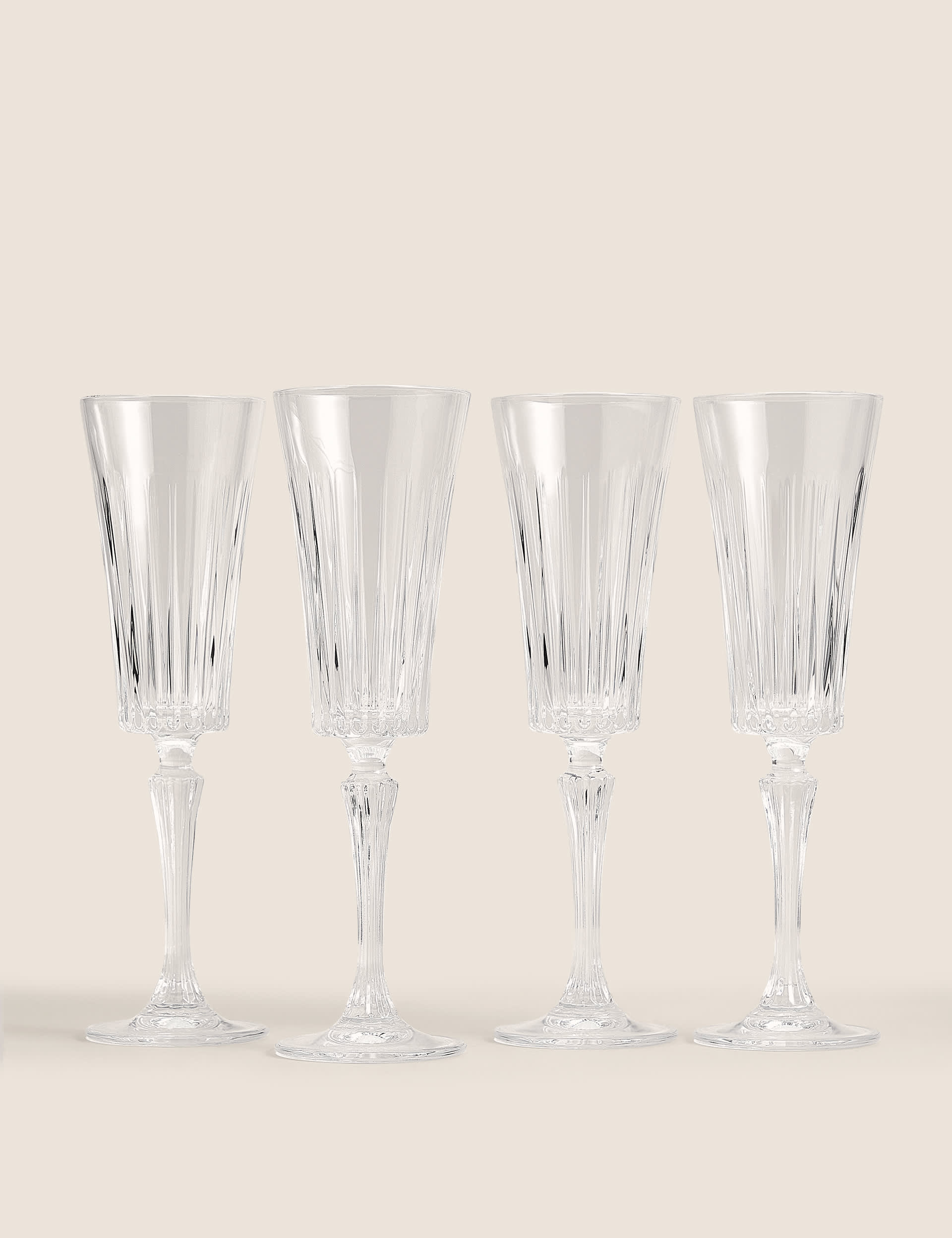 M&S Set of 4 Timeless Champagne Flutes