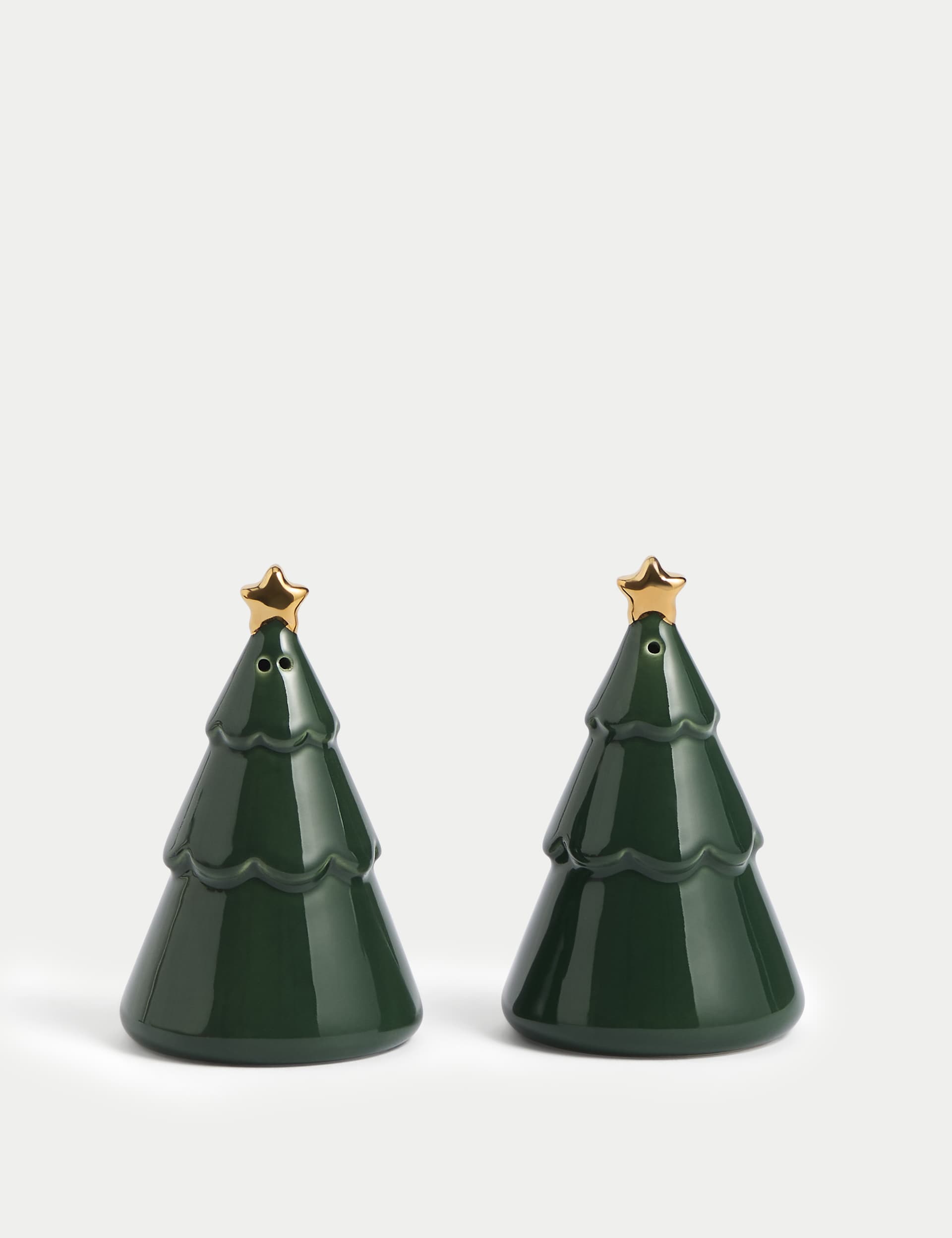 M&S Christmas Tree Salt & Pepper Mills - Multi, Multi