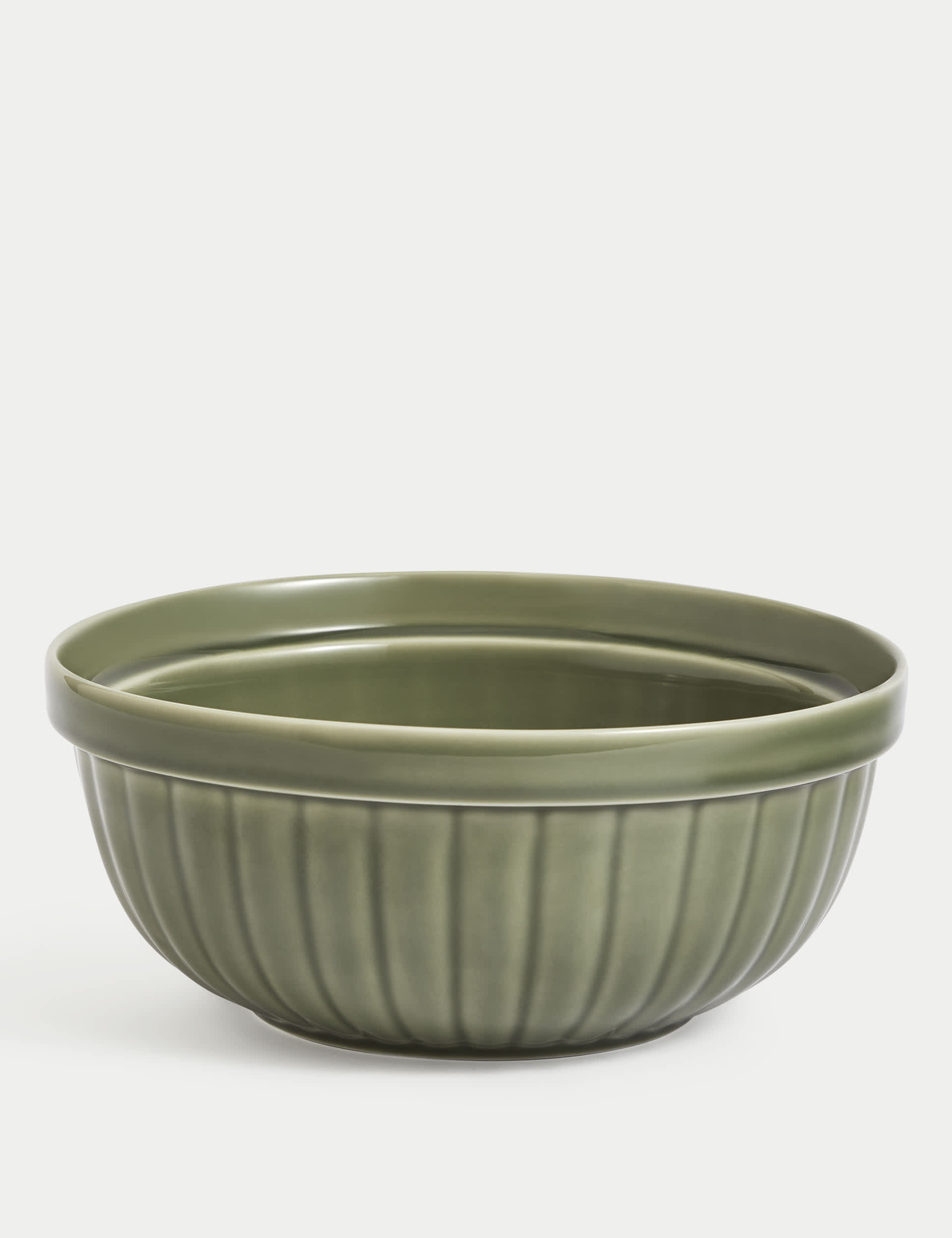 M&S Collection Ceramic 24cm Mixing Bowl - Green, Green