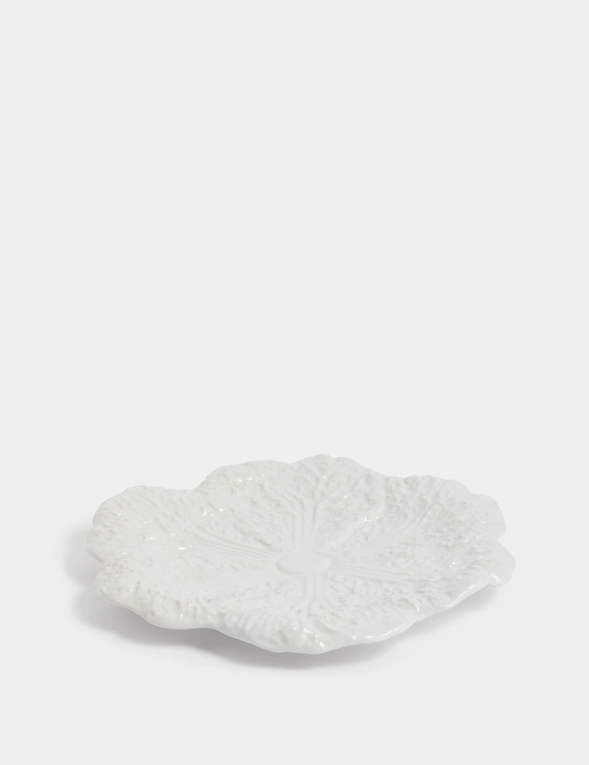 M&S Cabbage Plate - White, White