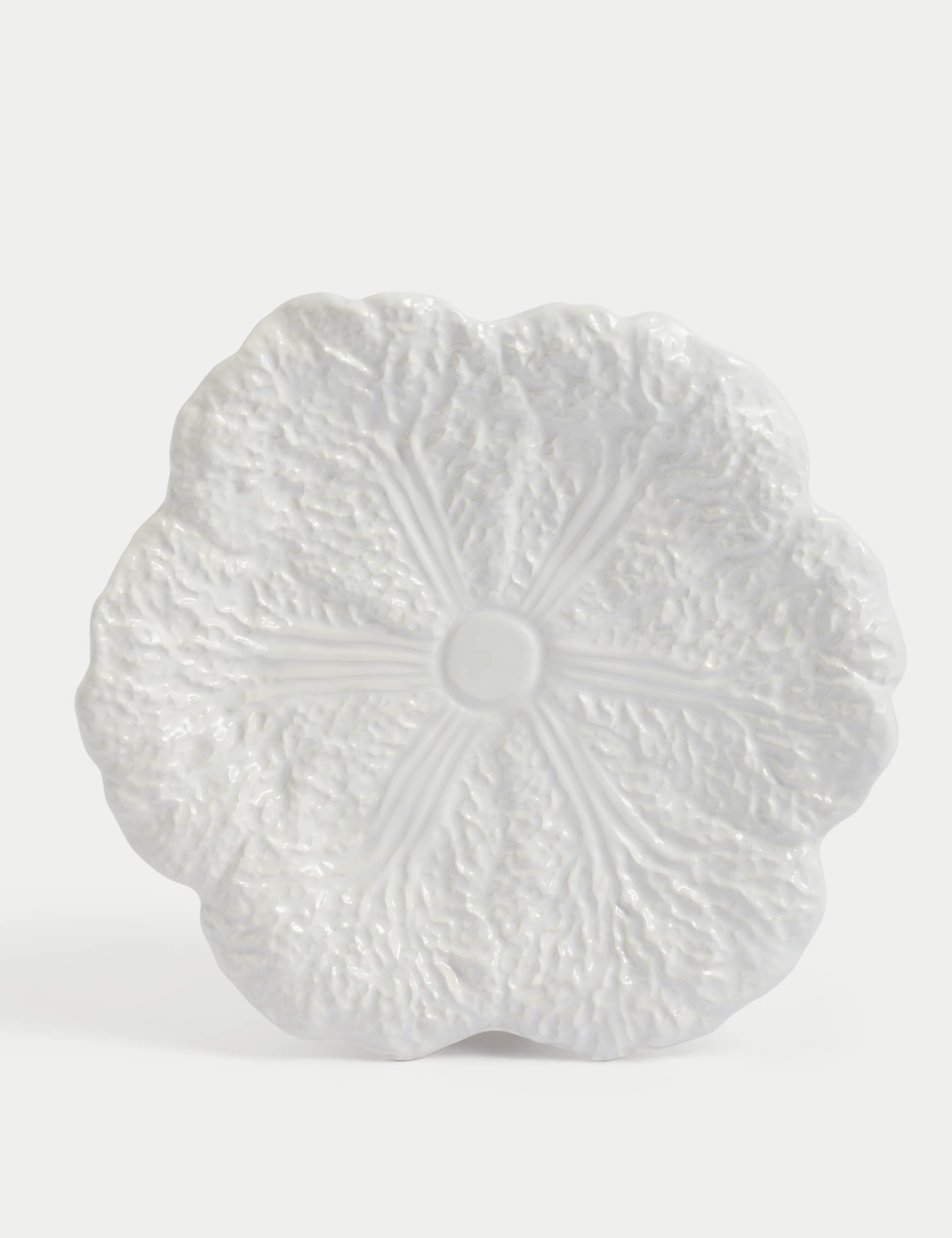 M&S Collection Cabbage Plate - White, White