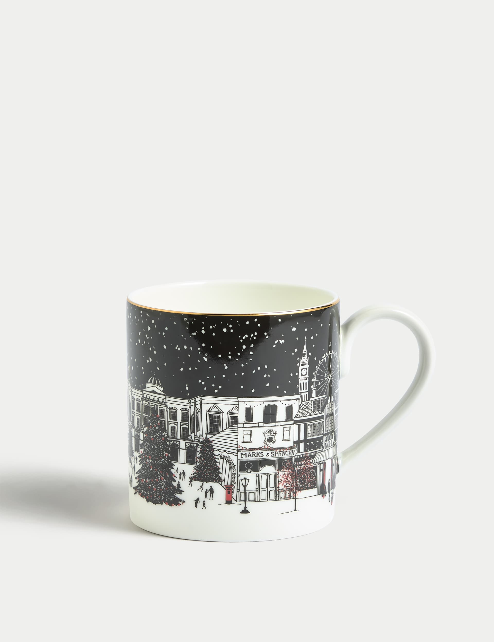 M&S Christmas Scene Mug - Multi, Multi