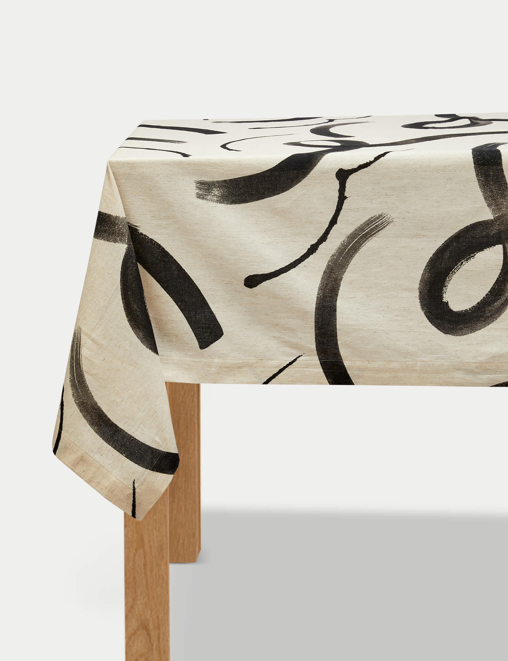M&S Cotton with Linen Printed Tablecloth