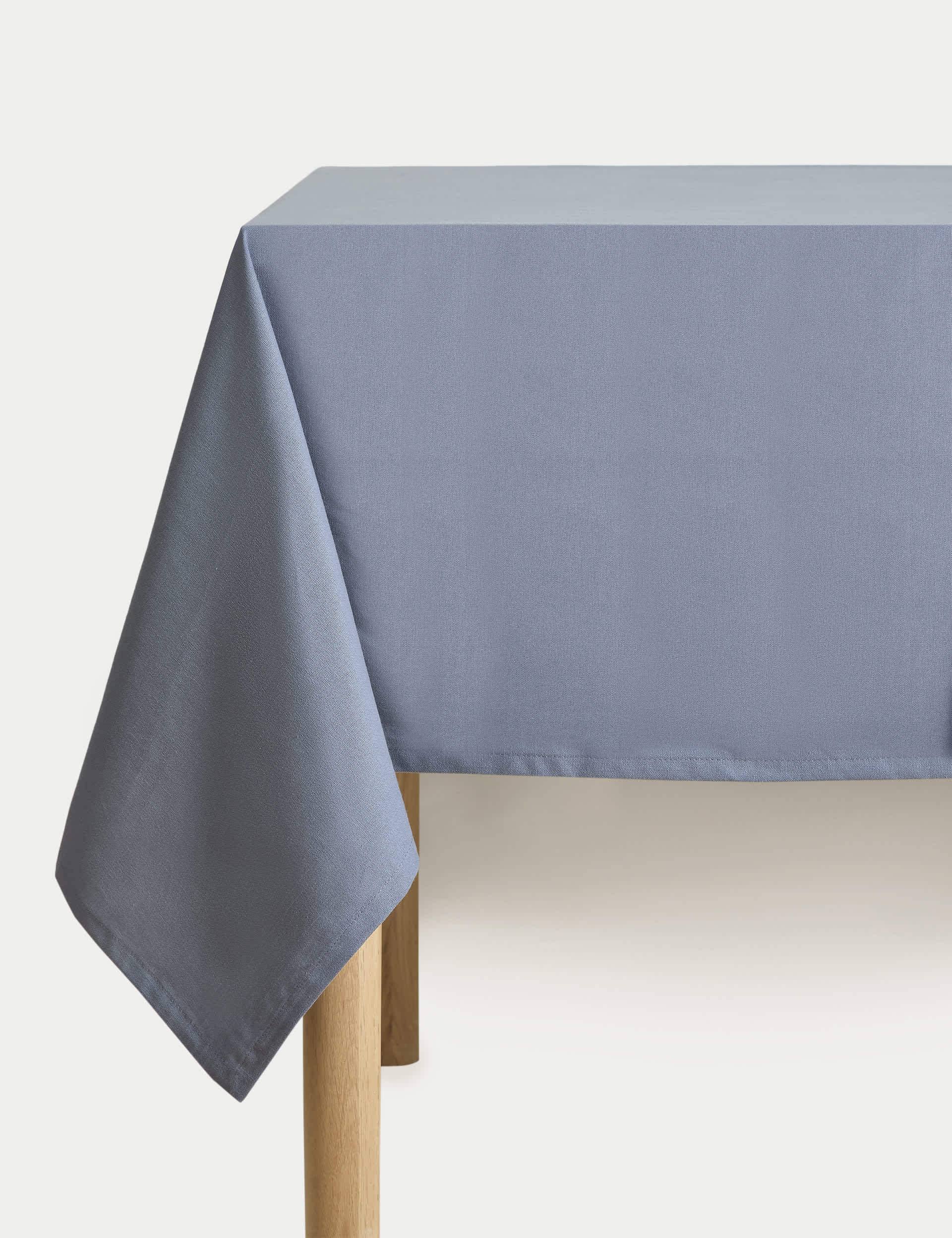 M&S Pure Cotton Tablecloth - Blue, Blue