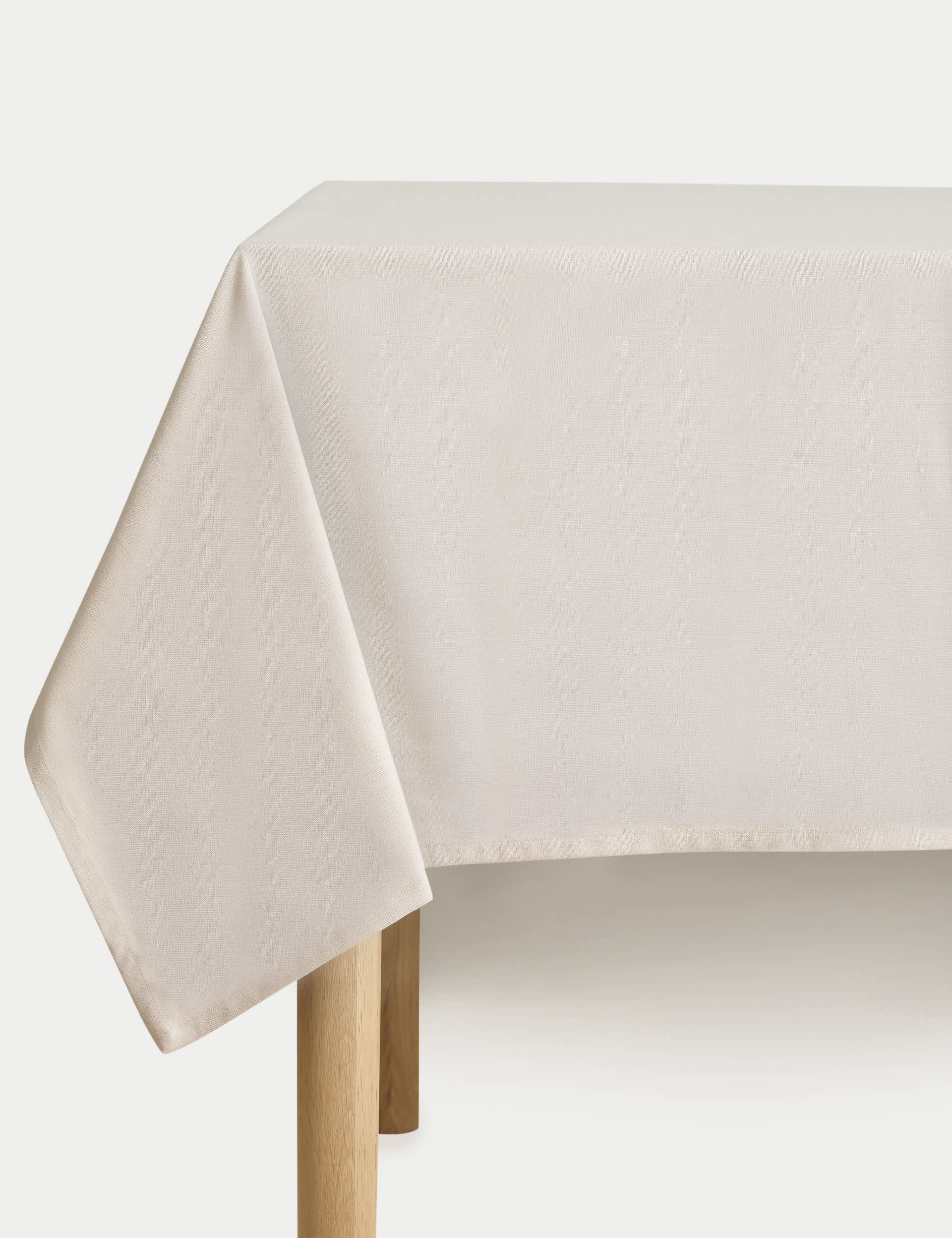 M&S Pure Cotton Tablecloth - Natural, Natural,Blue,Sage