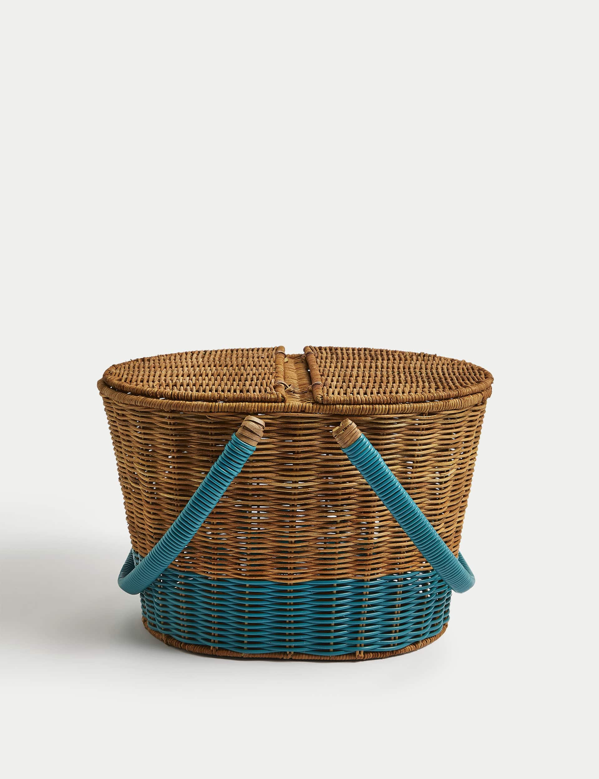 M&S Woven Picnic Hamper - Natural Mix, Natural Mix