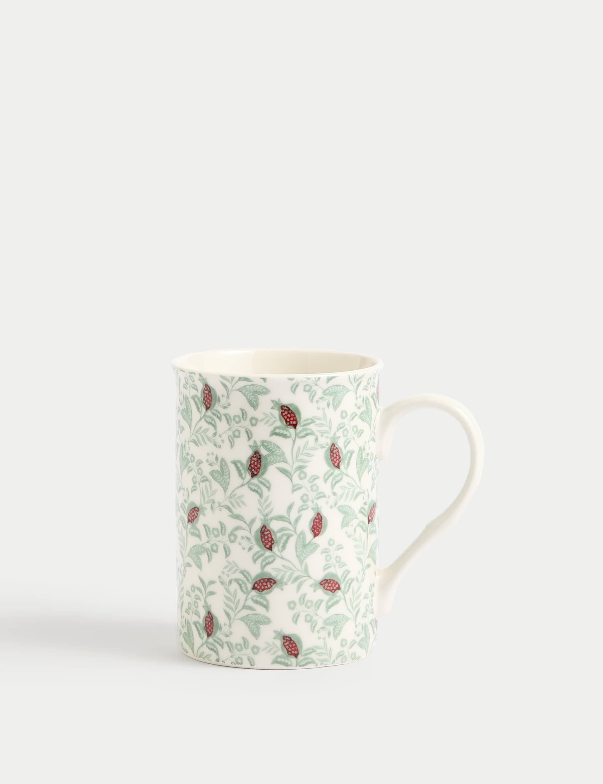 M&S Pomegranate Mug - White, Navy,Pink,White,Green