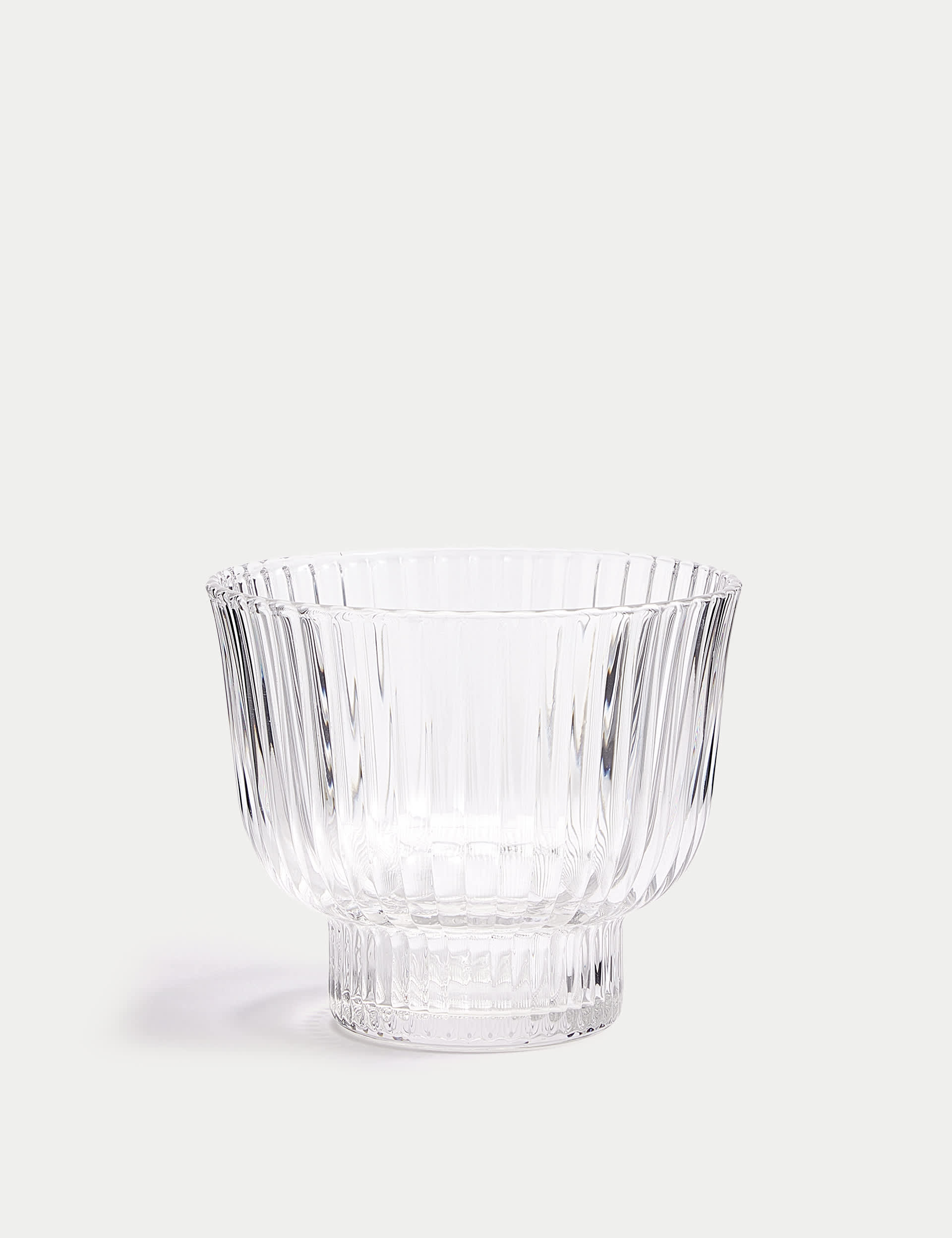 M&S Ribbed Glass Dessert Bowl