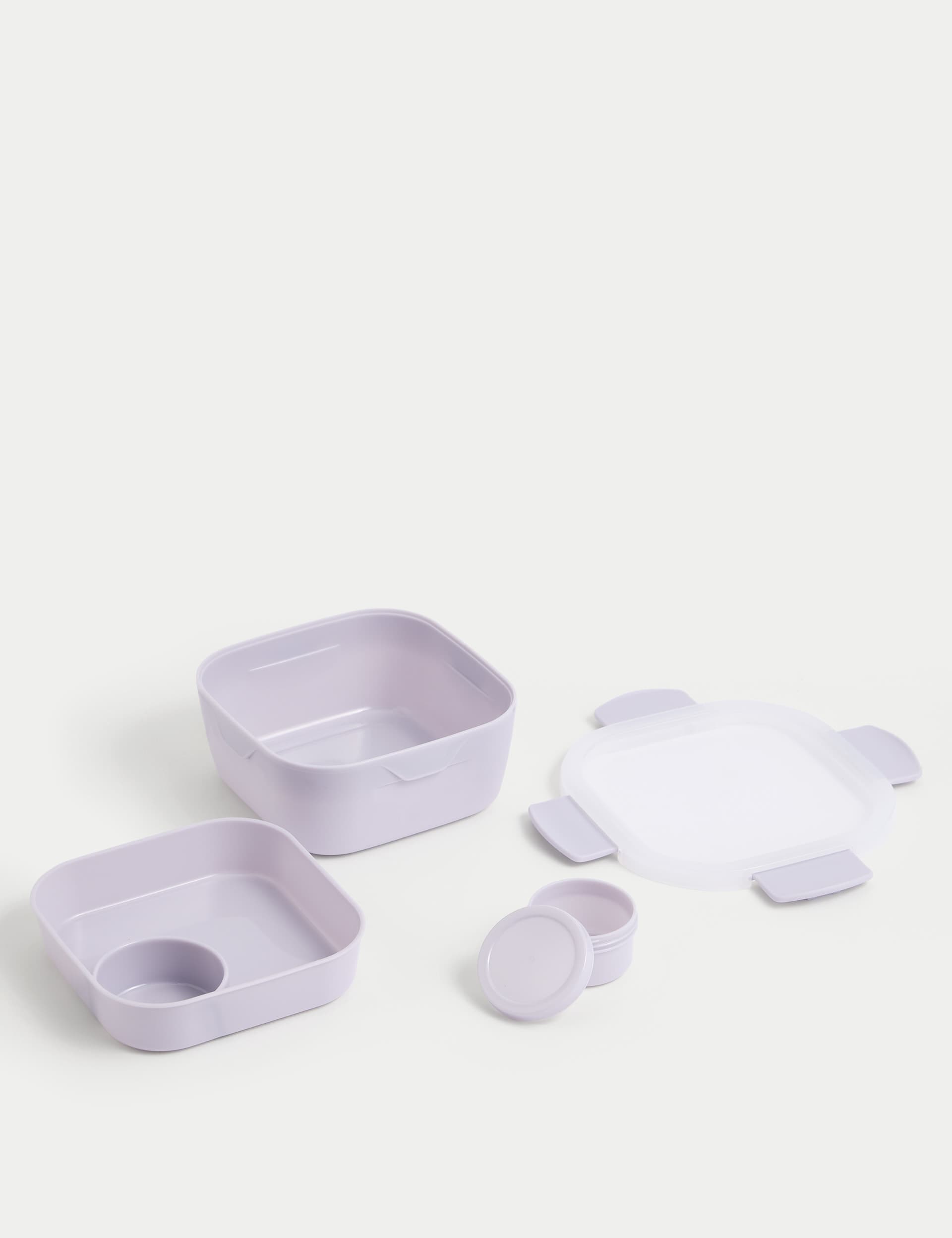 M&S Collection Lunch Box - Lilac, Natural,Sage,Lilac