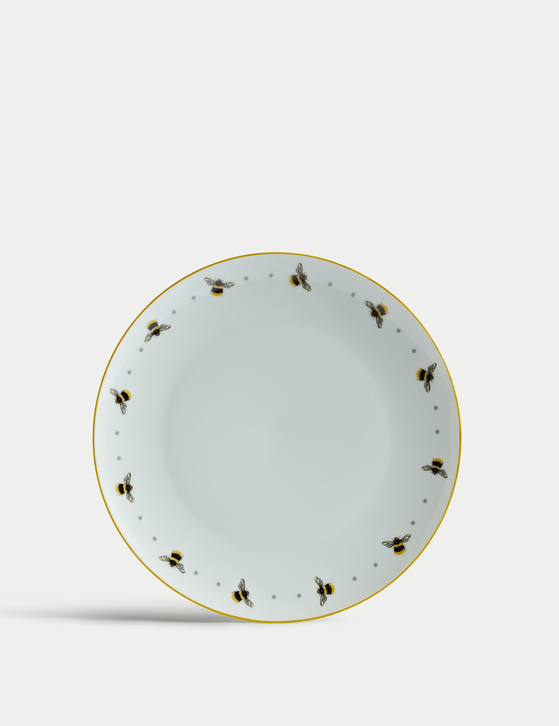 M&S Collection 12 Piece Bee Dinner Set - Yellow, Yellow