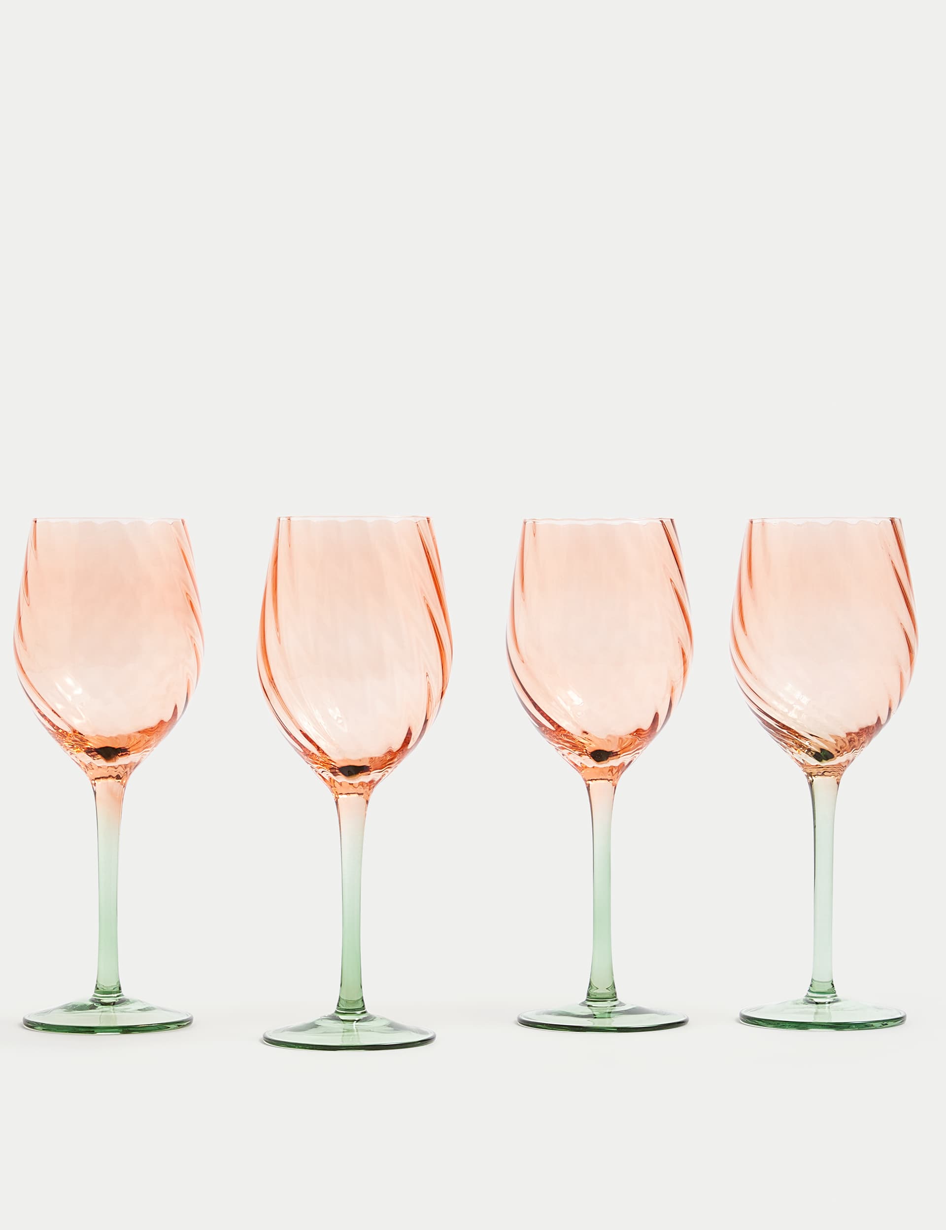 M&S Set of 4 Two Tone Wine Glasses - Multi, Multi