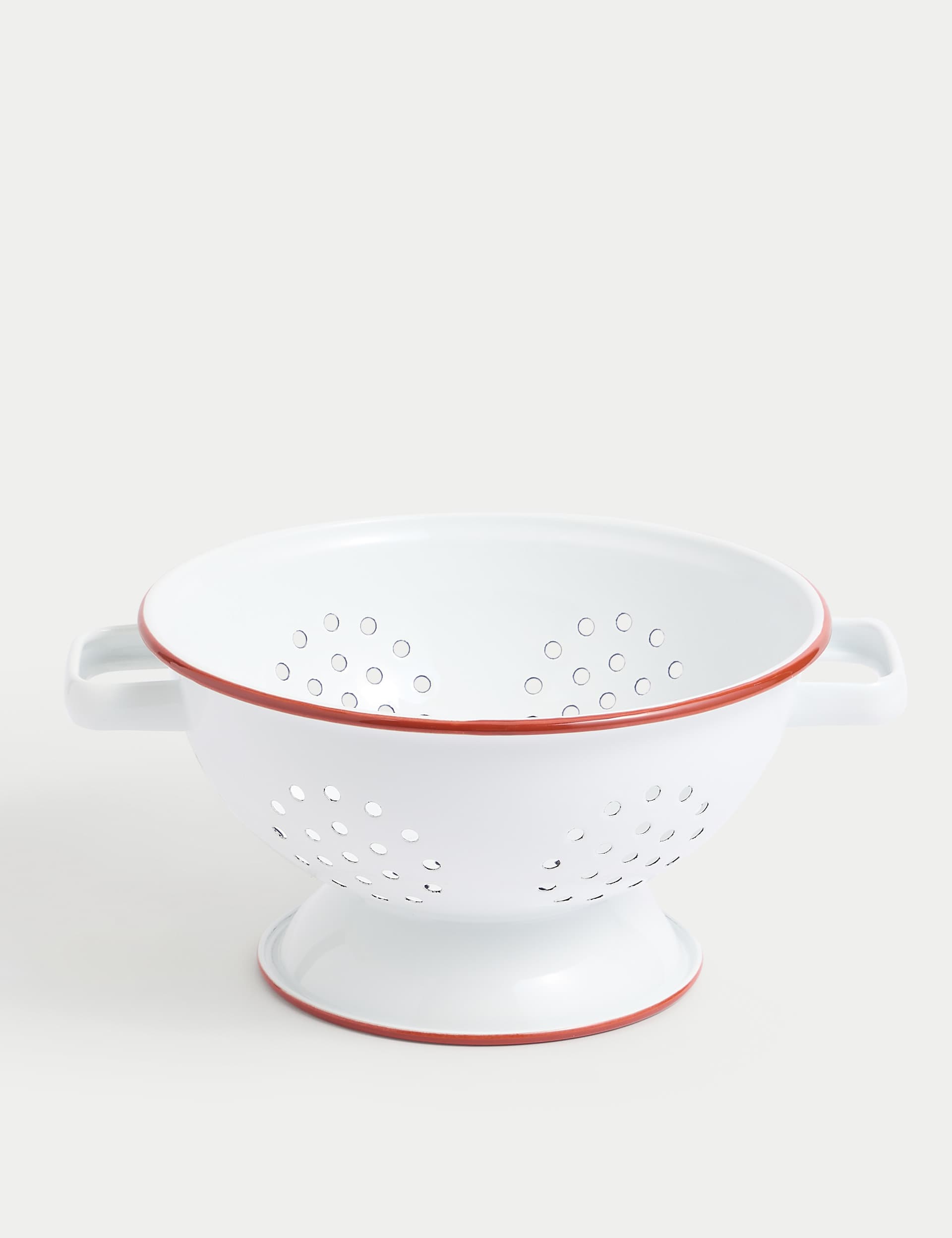 M&S Collection Enamel Colander - White Mix, White Mix