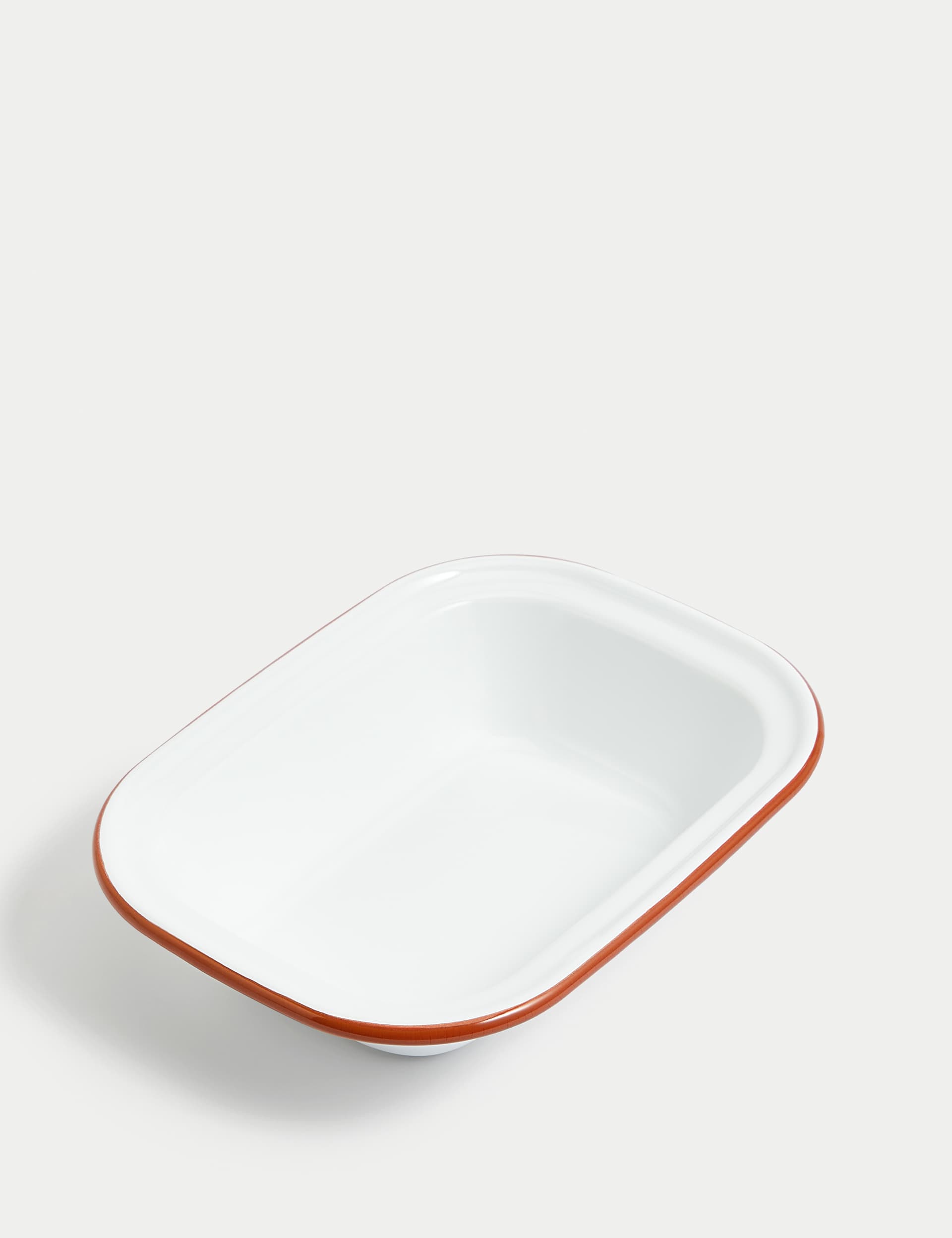 M&S Collection Enamel 24cm Pie Dish - White Mix, White Mix