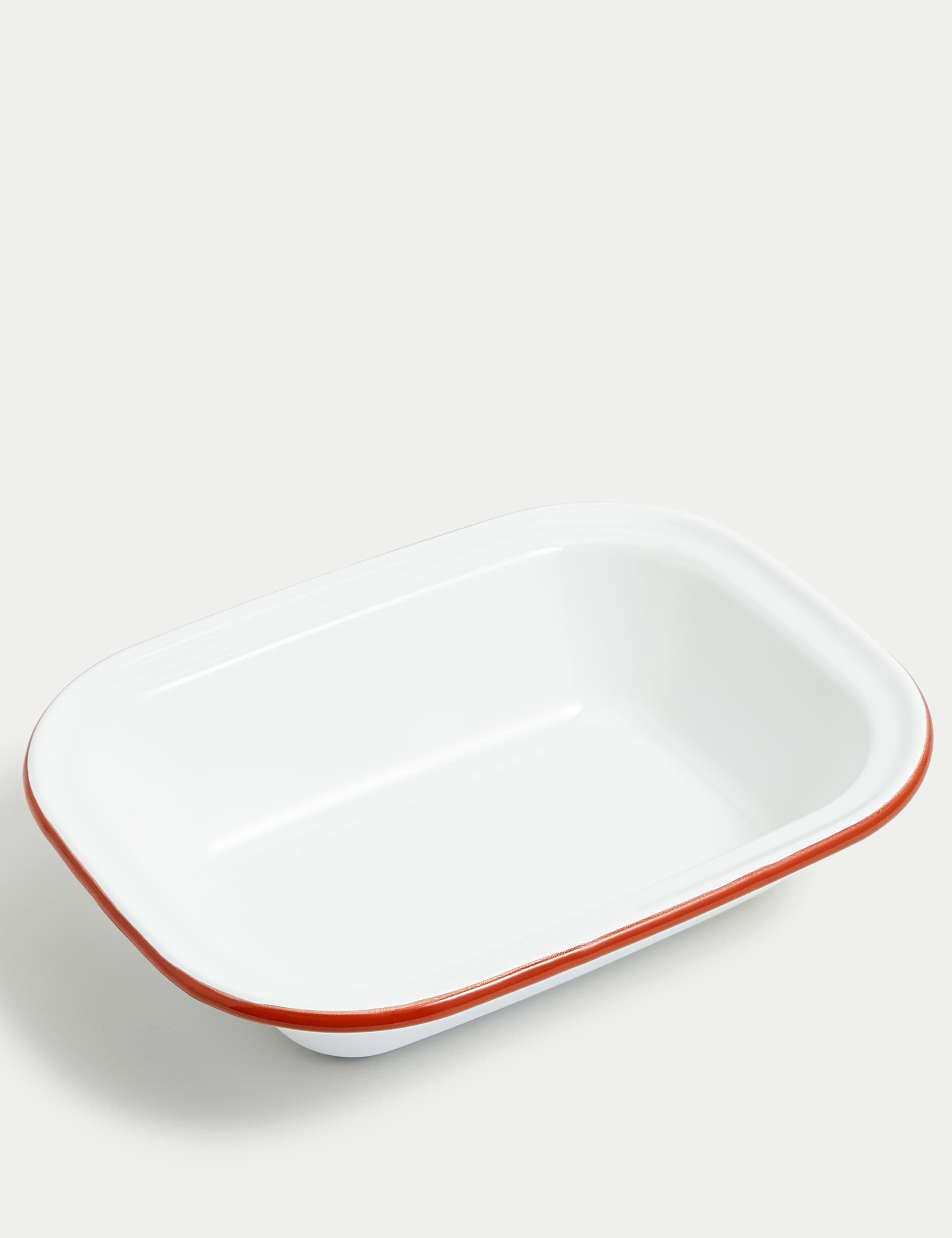 M&S Collection Enamel 28cm Pie Dish - White Mix, White Mix