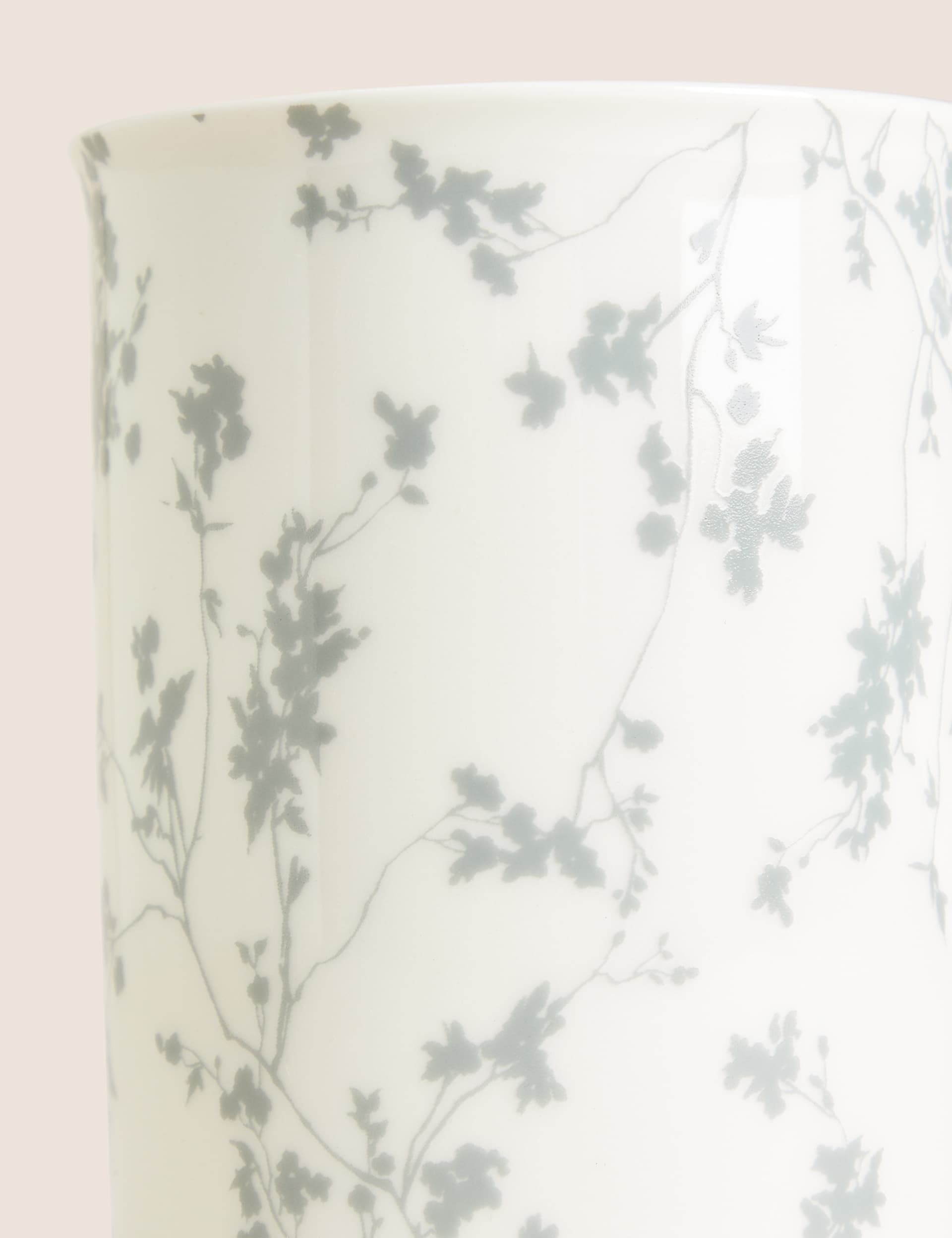 M&S Collection Cherry Blossom Mug - Grey, Grey,Pink