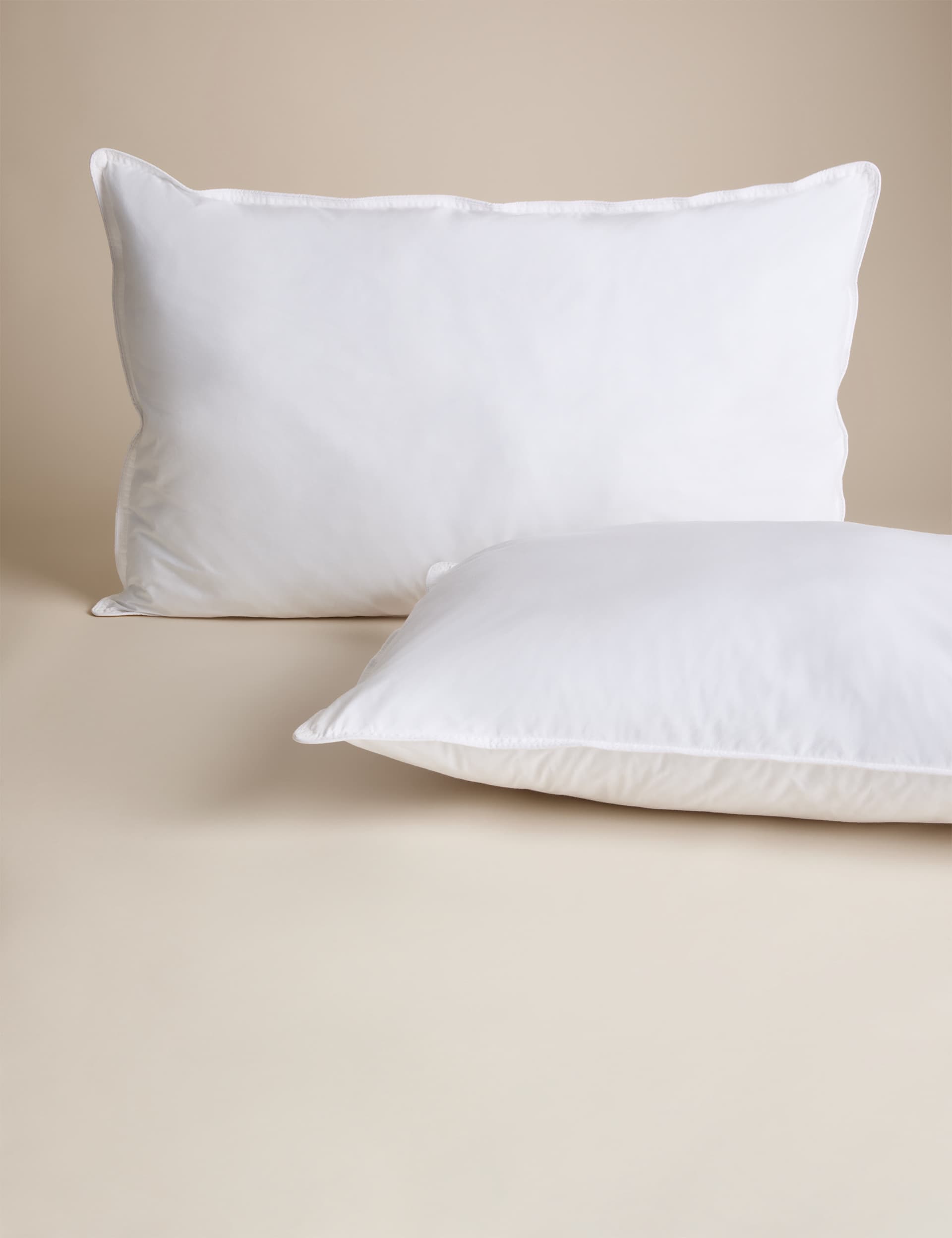 M&S Collection 2 Pack Ultimate Comfort Pure Cotton Medium Pillows - White, White