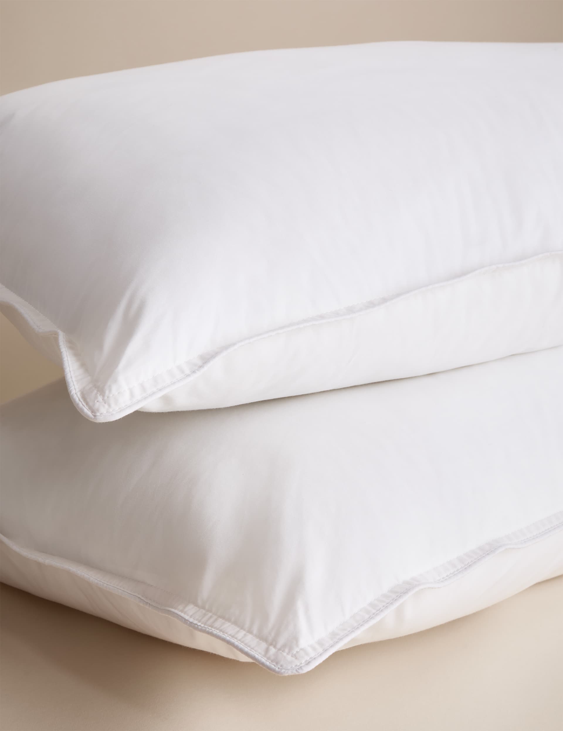 M&S Collection 2 Pack Ultimate Comfort Pure Cotton Firm Pillows - White, White