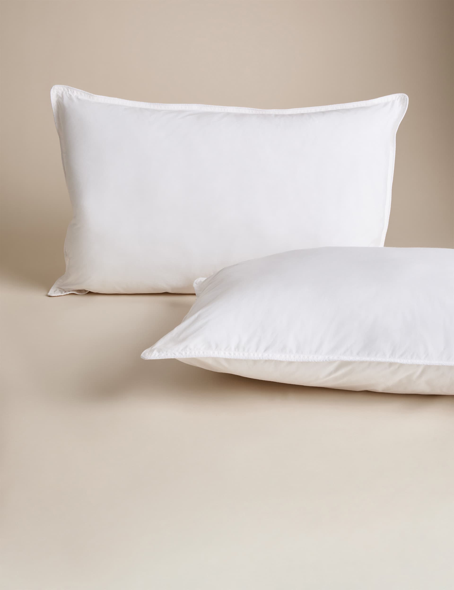 M&S Collection 2 Pack Ultimate Comfort Pure Cotton Firm Pillows - White, White