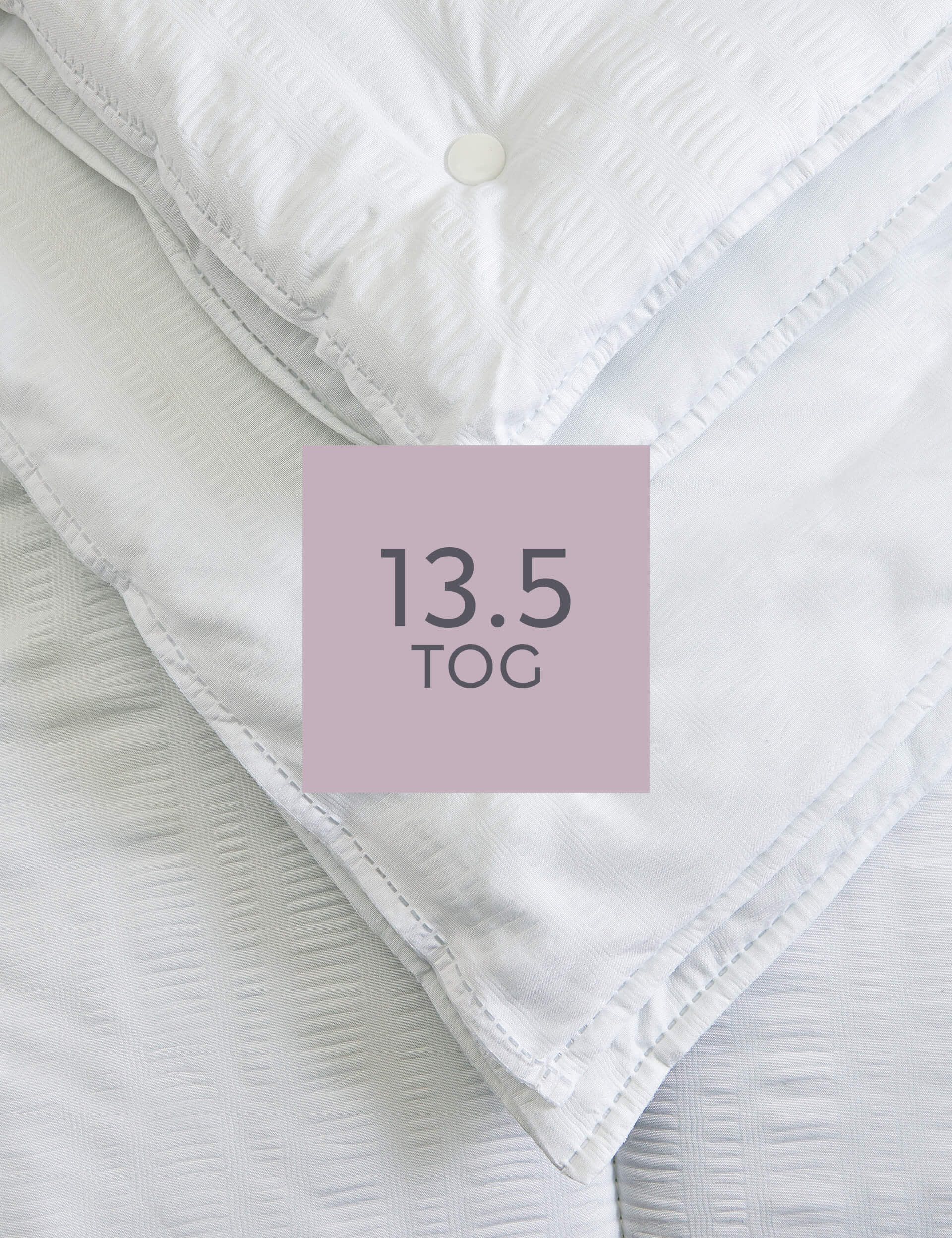 M&S Collection Simply Soft 13.5 Tog All Seasons Duvet - 5FT - White, White