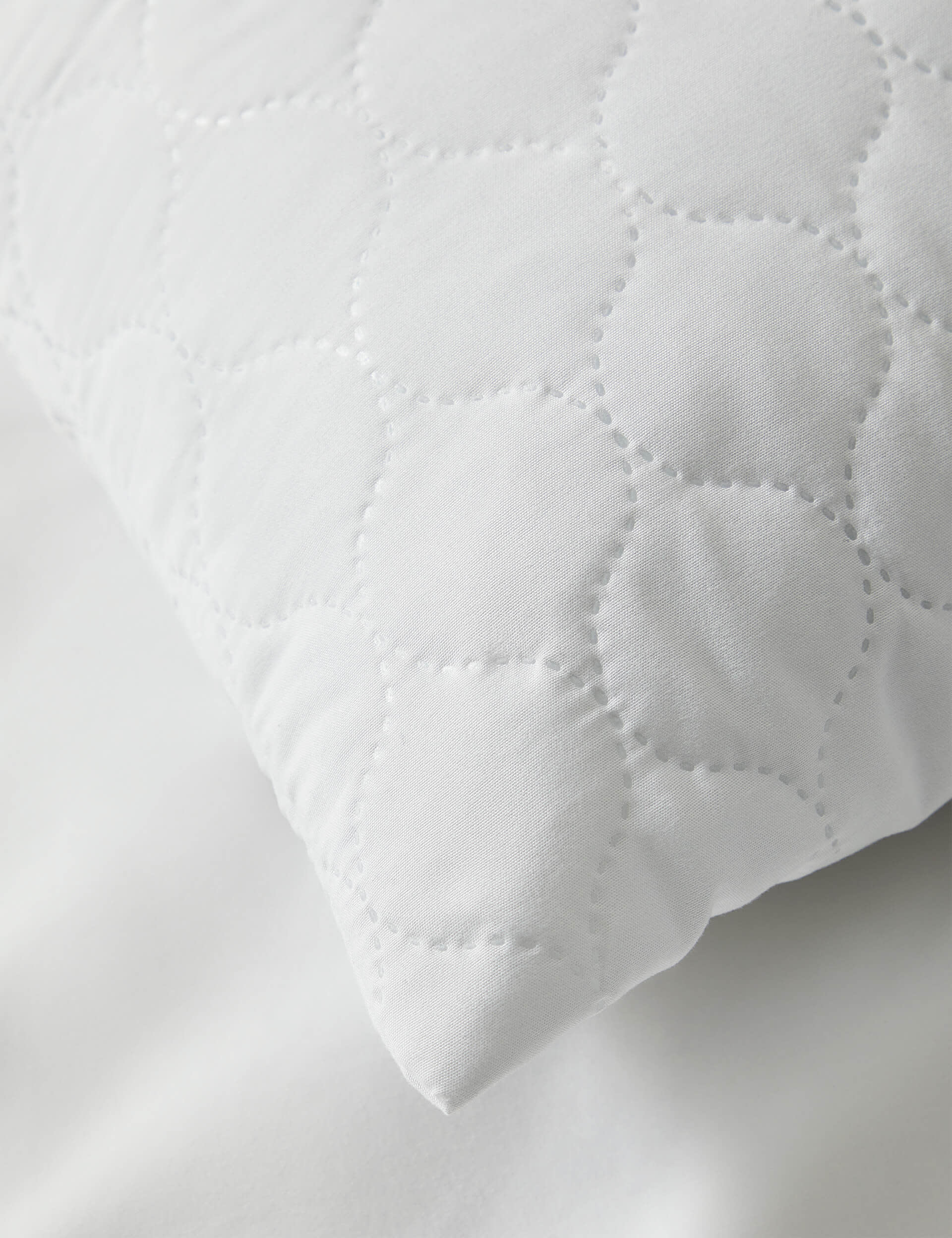 M&S Collection 2 Pack Microfibre Pillow Protectors - White, White