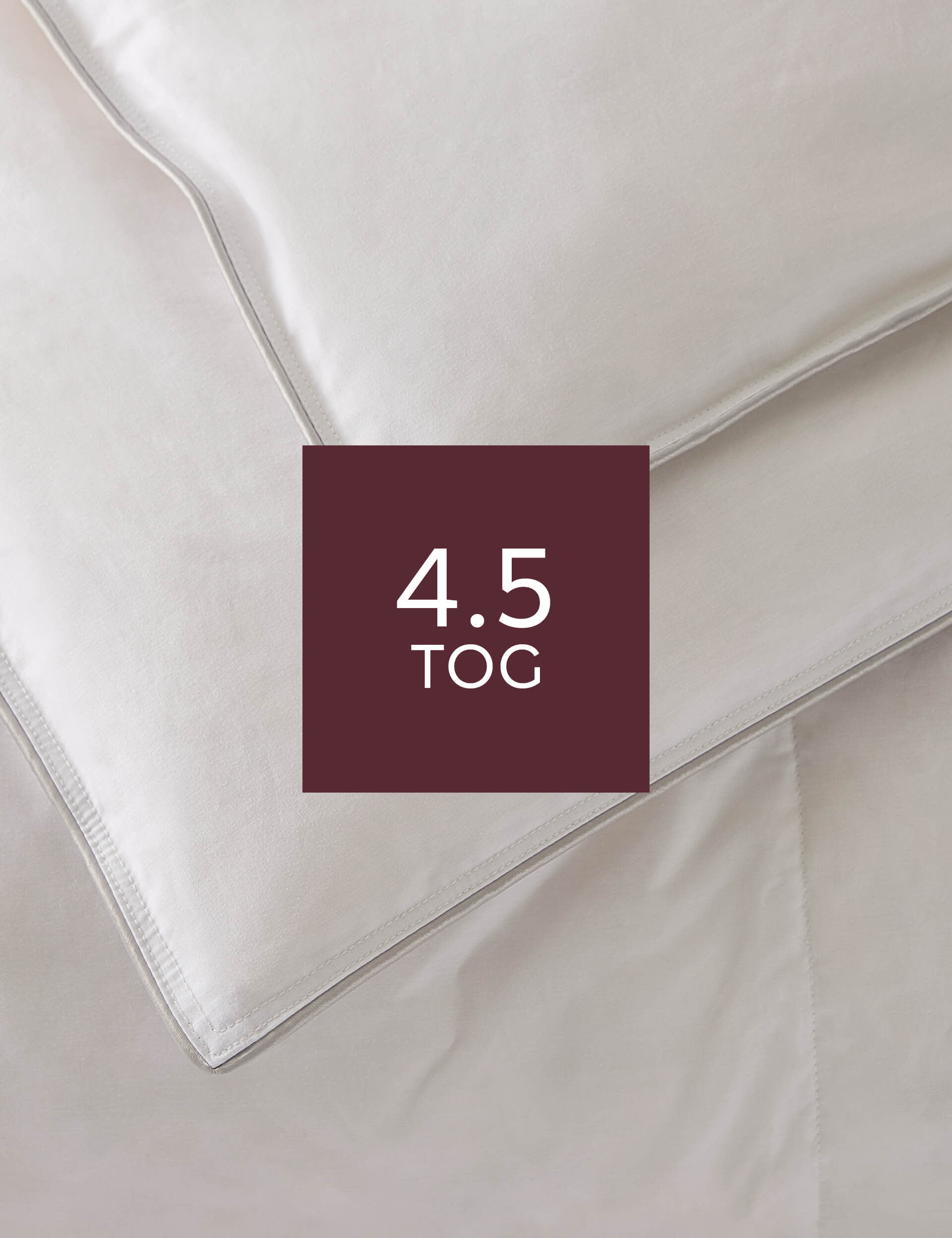 M&S Collection Deluxe Hungarian Goose Feather & Down 4.5 Tog Duvet - SGL - White, White