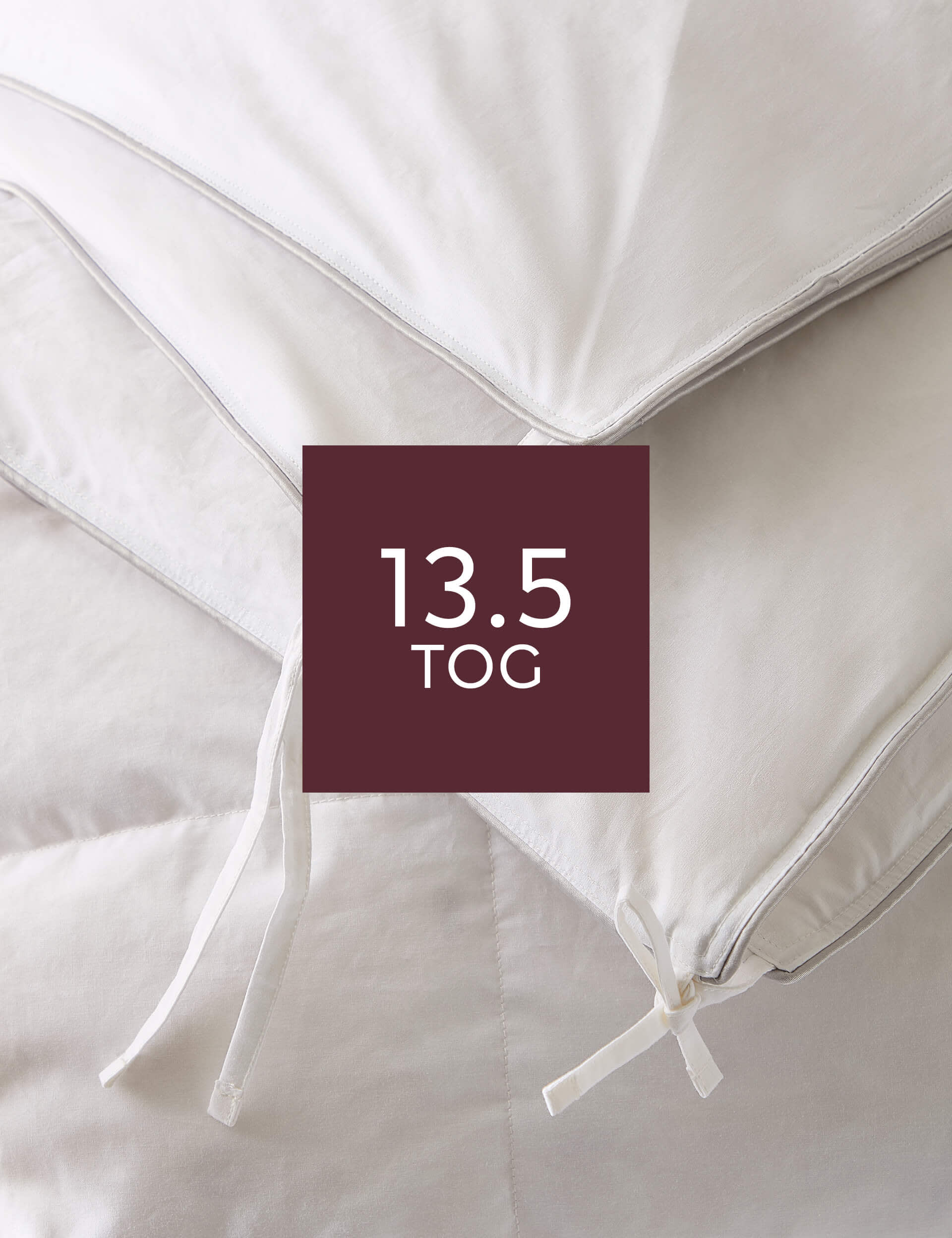 M&S Collection Deluxe Hungarian Goose Feather & Down 13.5 Tog All Seasons Duvet - 5FT - White, White