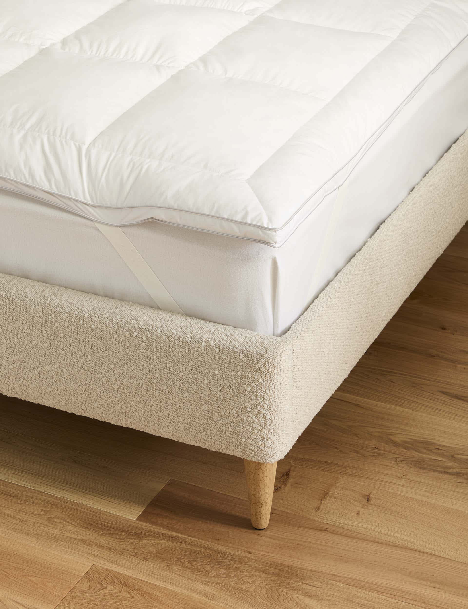 M&S Collection Deluxe Hungarian Goose Feather & Down Mattress Topper - DBL - White, White