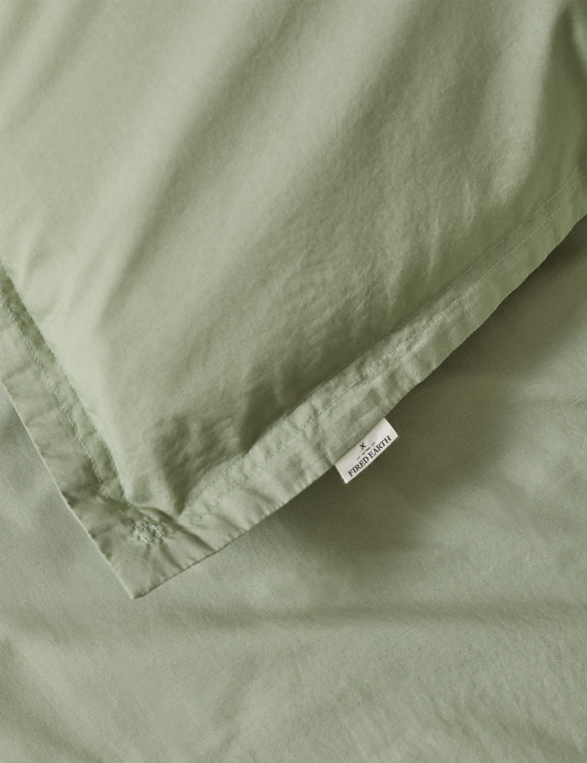 M&S X Fired Earth 2 Pack Washed Cotton Square Pillowcases - Weald Green, Charcoal,Camella,Hesper,Mal