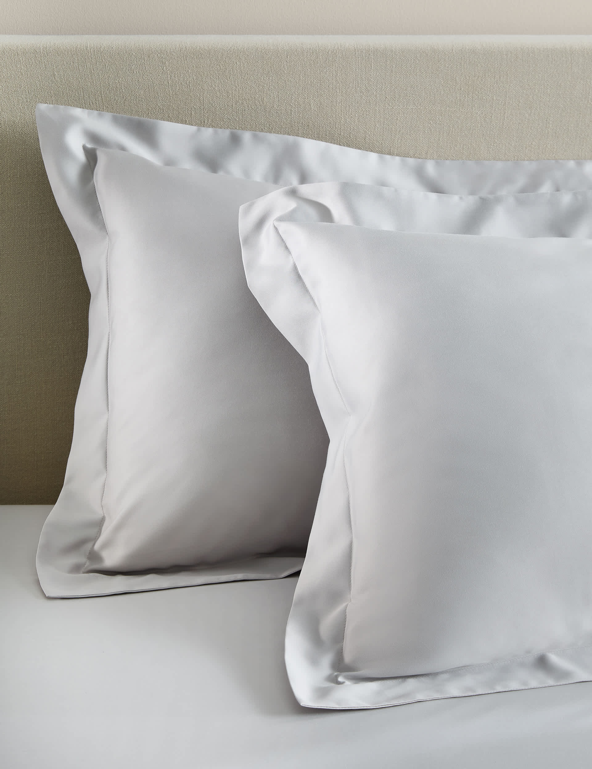 M&S Collection 2 Pack Ultimate Comfort Oxford Pillowcases - Silver Grey, Soft Blue,Dark Almond,White