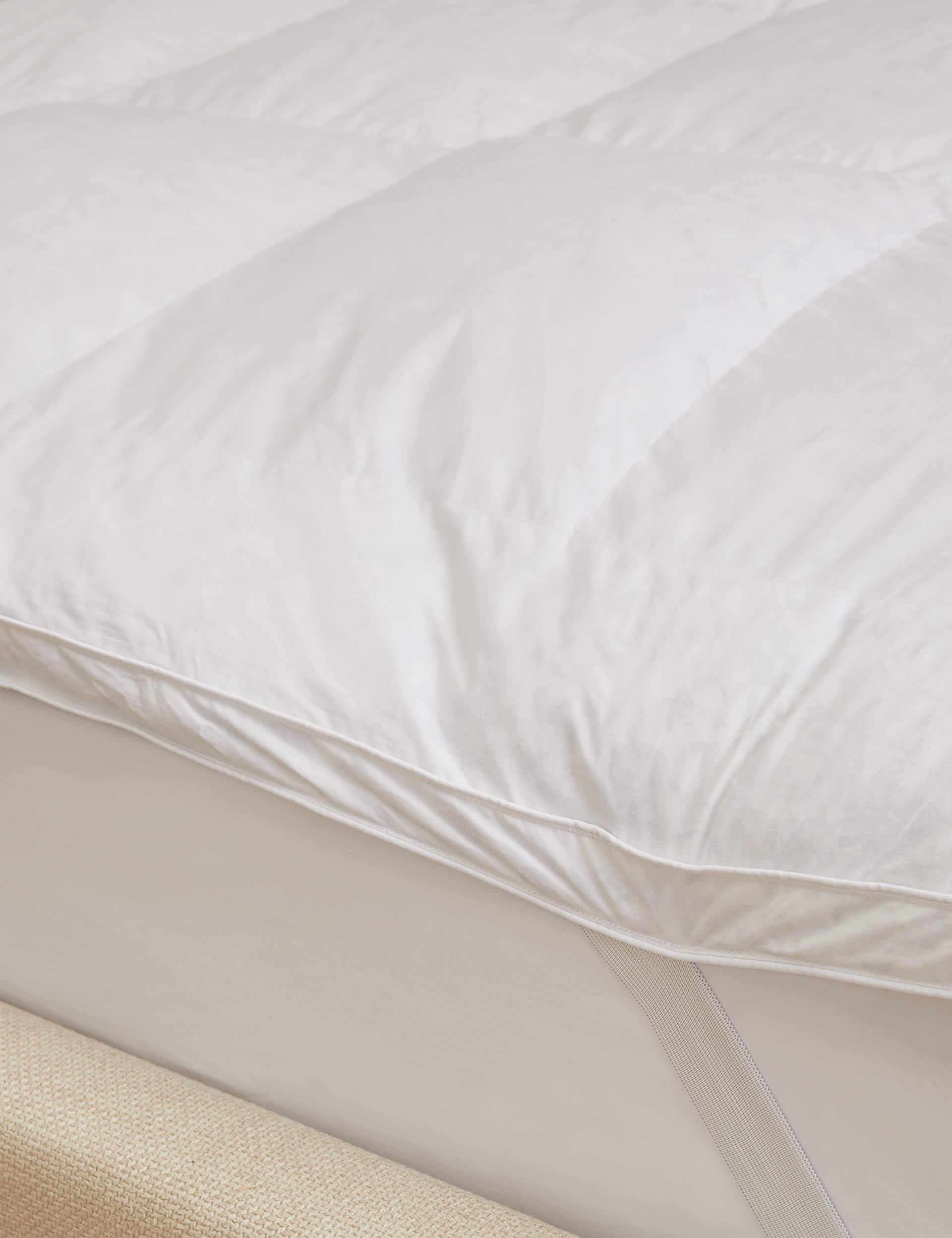 M&S Collection Goose Feather & Down Mattress Topper - DBL - White, White