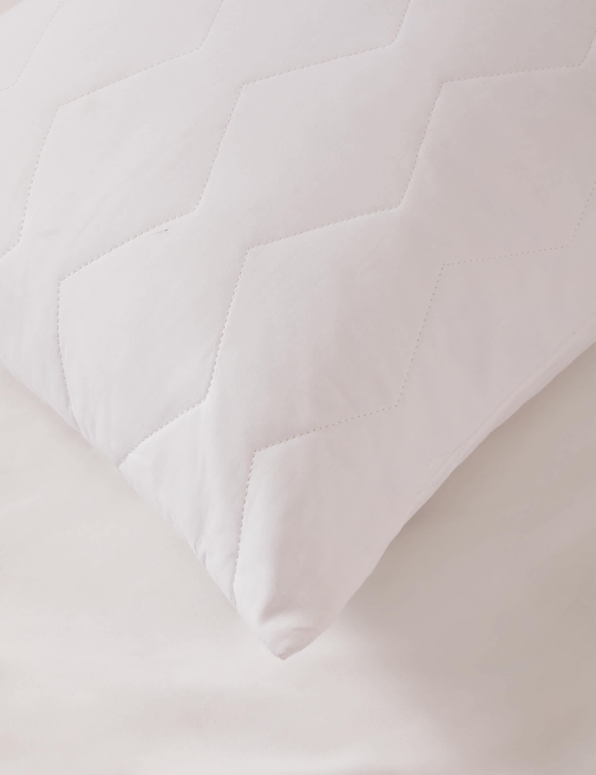 M&S Collection 2 Pack Pure Cotton Pillow Protectors - White, White