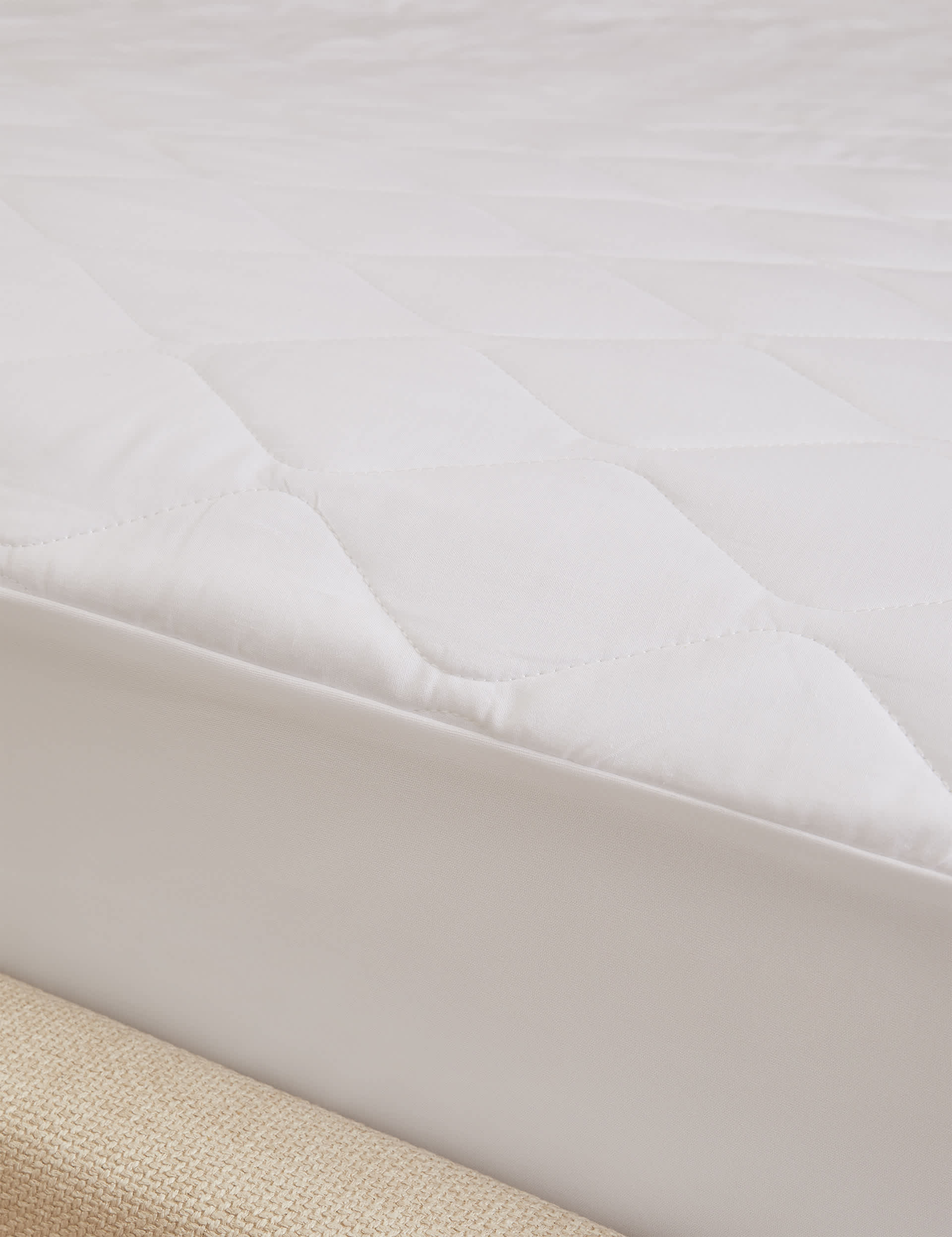 M&S Collection Comfortably Cool Mattress Protector - 5FT - White, White