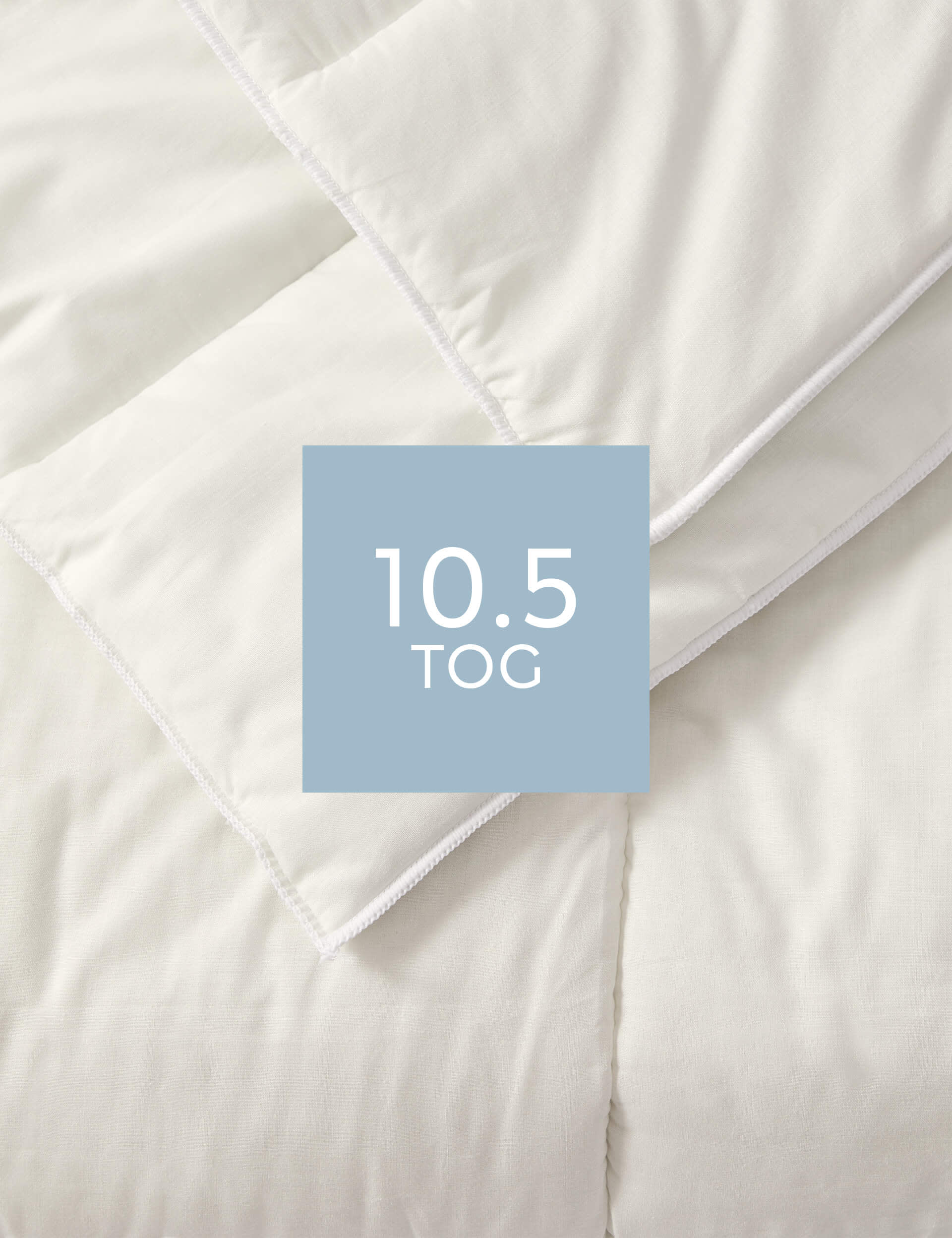 M&S Collection Comfortably Cool 10.5 Tog Duvet - SGL - White, White