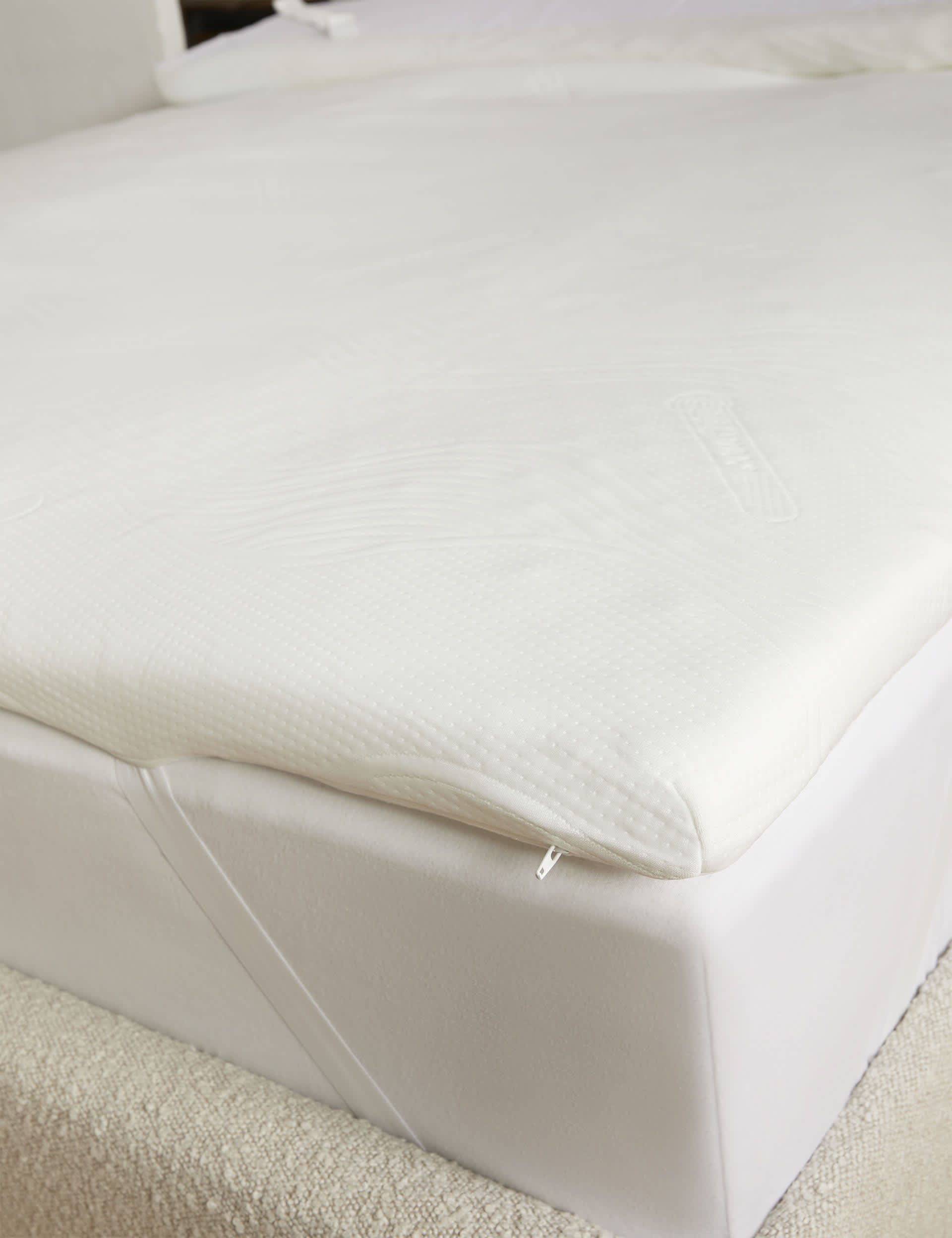 Sleep Solutions Memory Foam Contour 4cm Mattress Topper - DBL - White, White